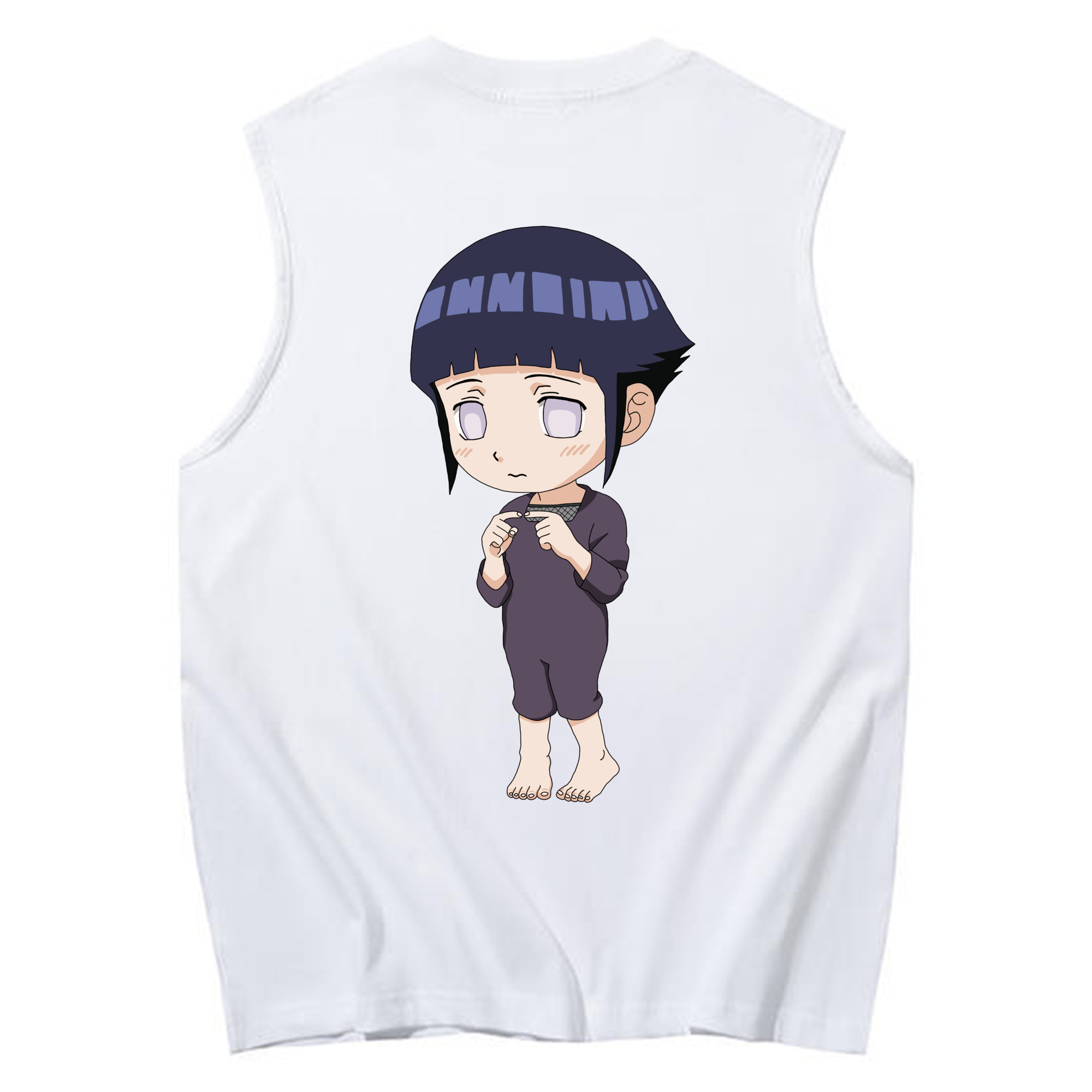 （画像用） NARUTO -ナルト- 日向ヒナタ Hyūga Hinata コットン100％タンクトップ（背面プリント）