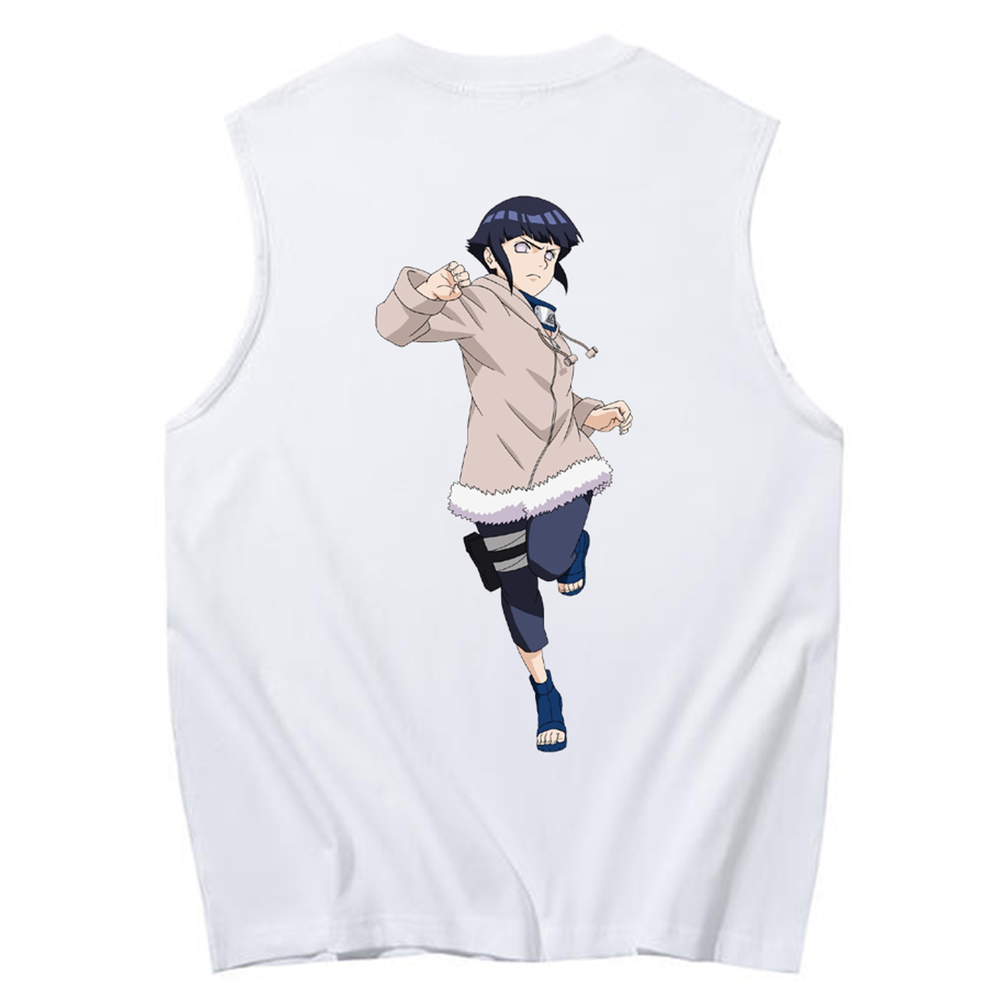 （画像用） NARUTO -ナルト- 日向ヒナタ Hyūga Hinata コットン100％タンクトップ（背面プリント）