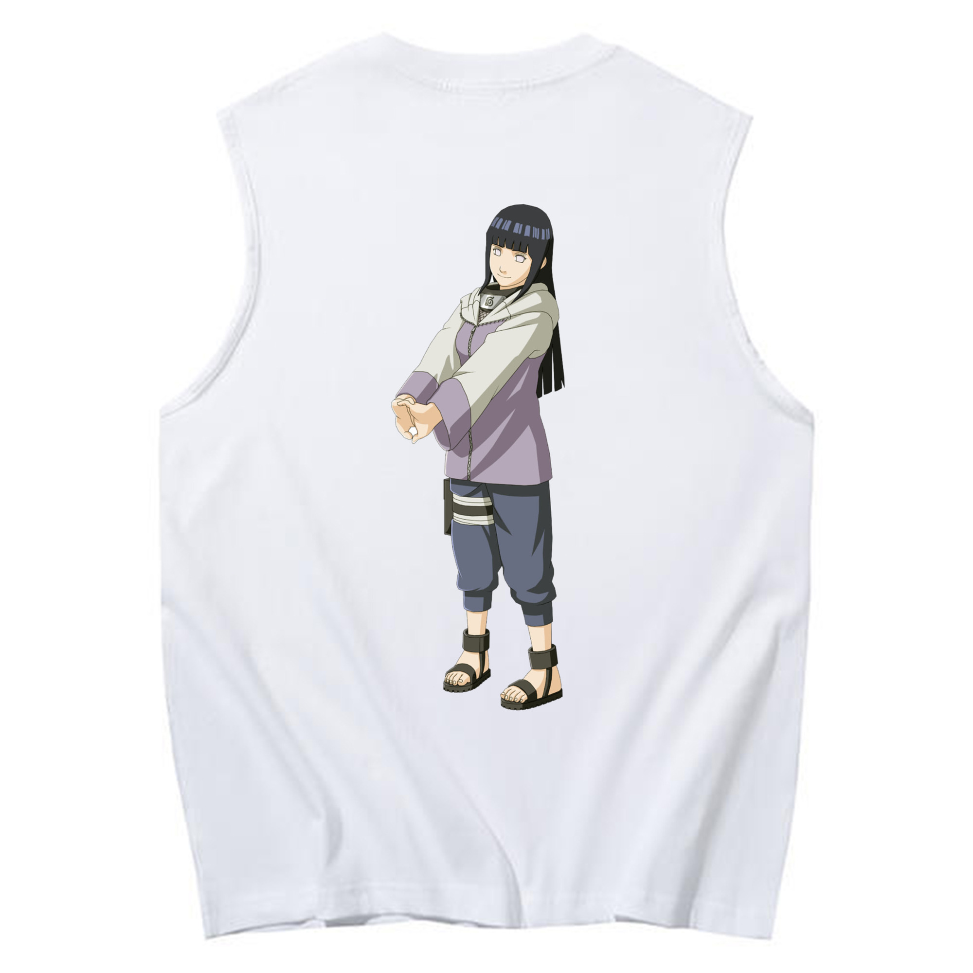 （画像用） NARUTO -ナルト- 日向ヒナタ Hyūga Hinata コットン100％タンクトップ（背面プリント）