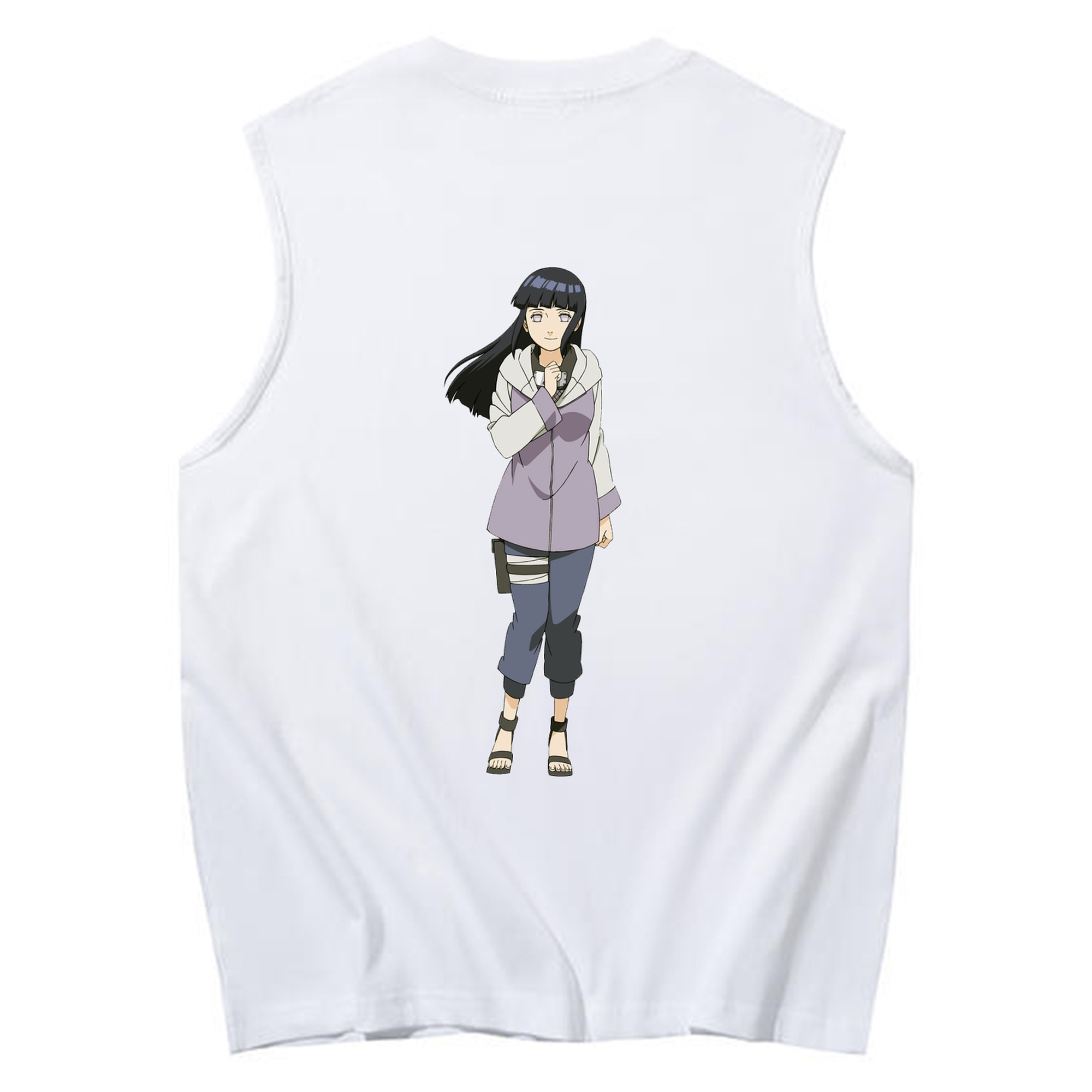 （画像用） NARUTO -ナルト- 日向ヒナタ Hyūga Hinata コットン100％タンクトップ（背面プリント）