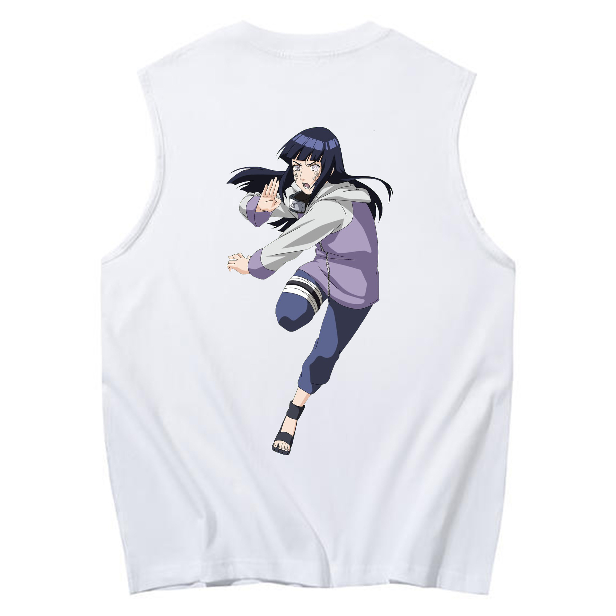 （画像用） NARUTO -ナルト- 日向ヒナタ Hyūga Hinata コットン100％タンクトップ（背面プリント）
