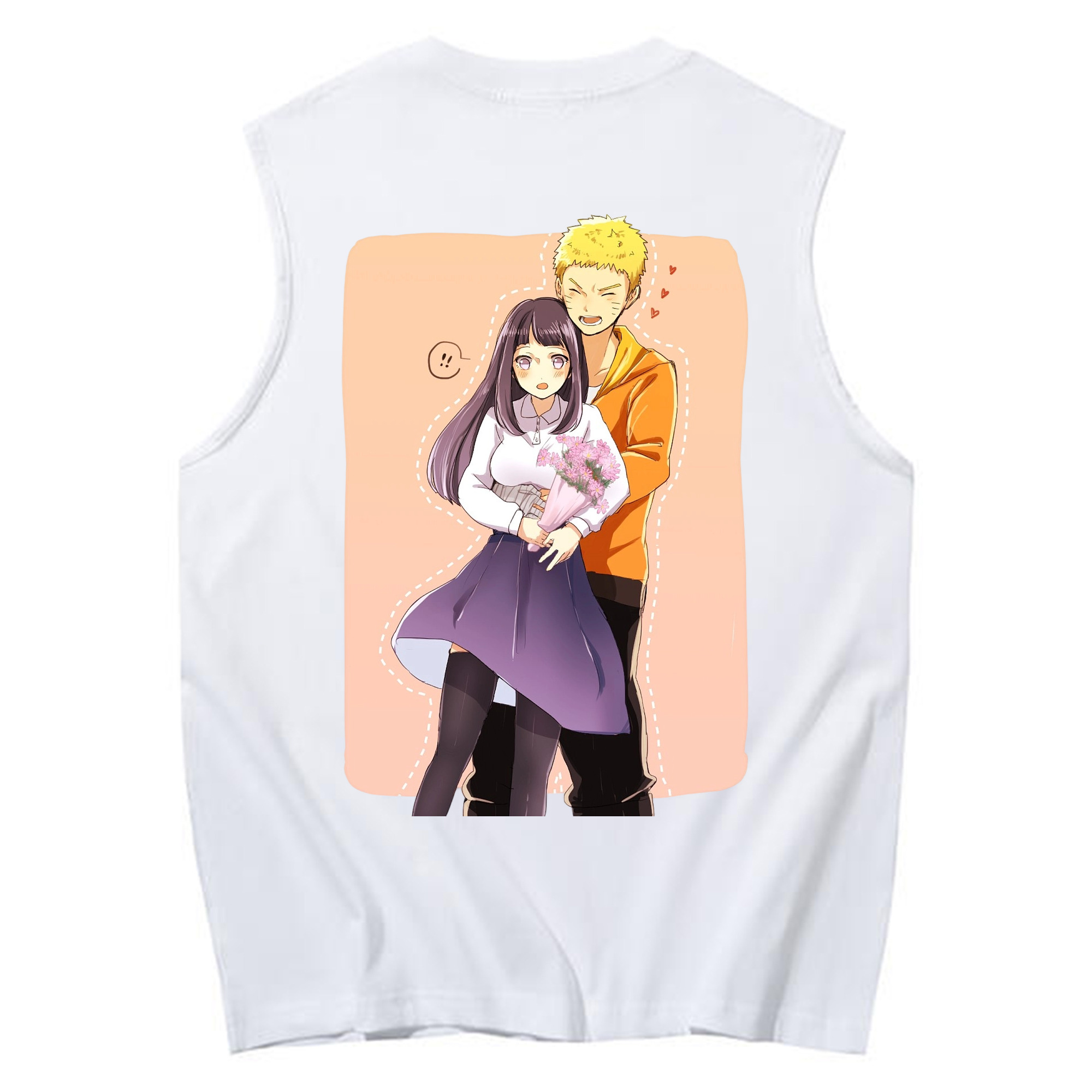 （画像用） NARUTO -ナルト- 日向ヒナタ Hyūga Hinata コットン100％タンクトップ（背面プリント）