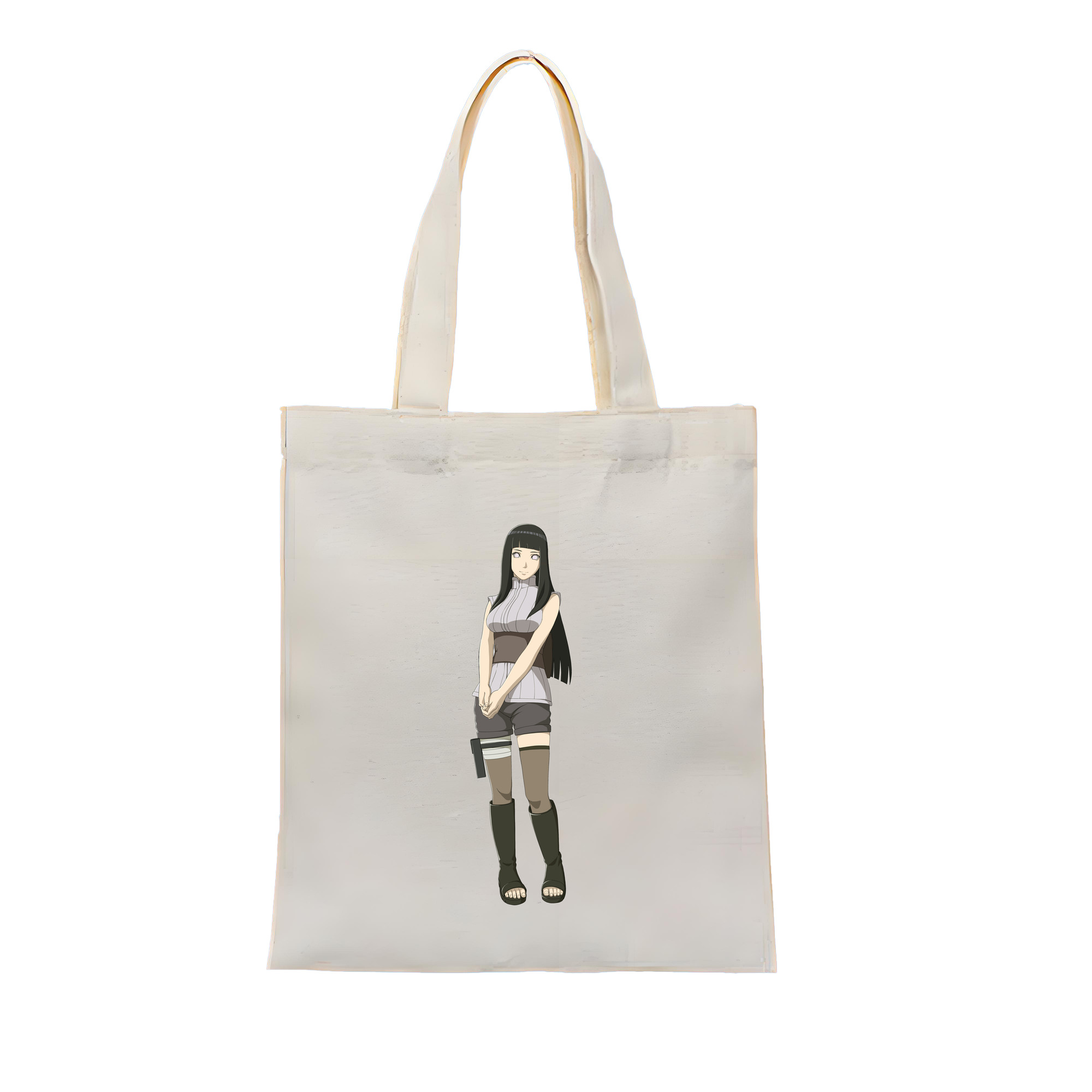 （画像用） NARUTO -ナルト- 日向ヒナタ Hyūga Hinata 縦型キャンバス生地手提げバッグ　トートバッグ