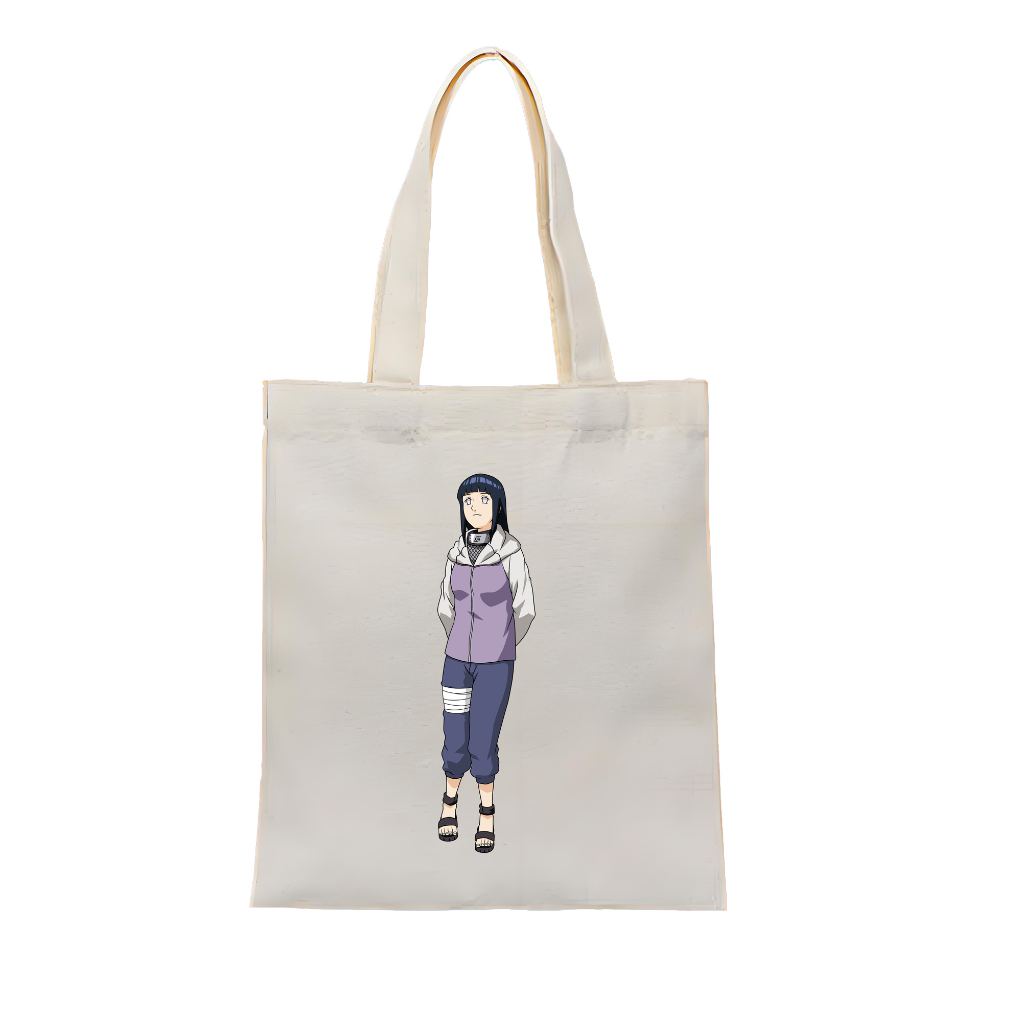 （画像用） NARUTO -ナルト- 日向ヒナタ Hyūga Hinata 縦型キャンバス生地手提げバッグ　トートバッグ
