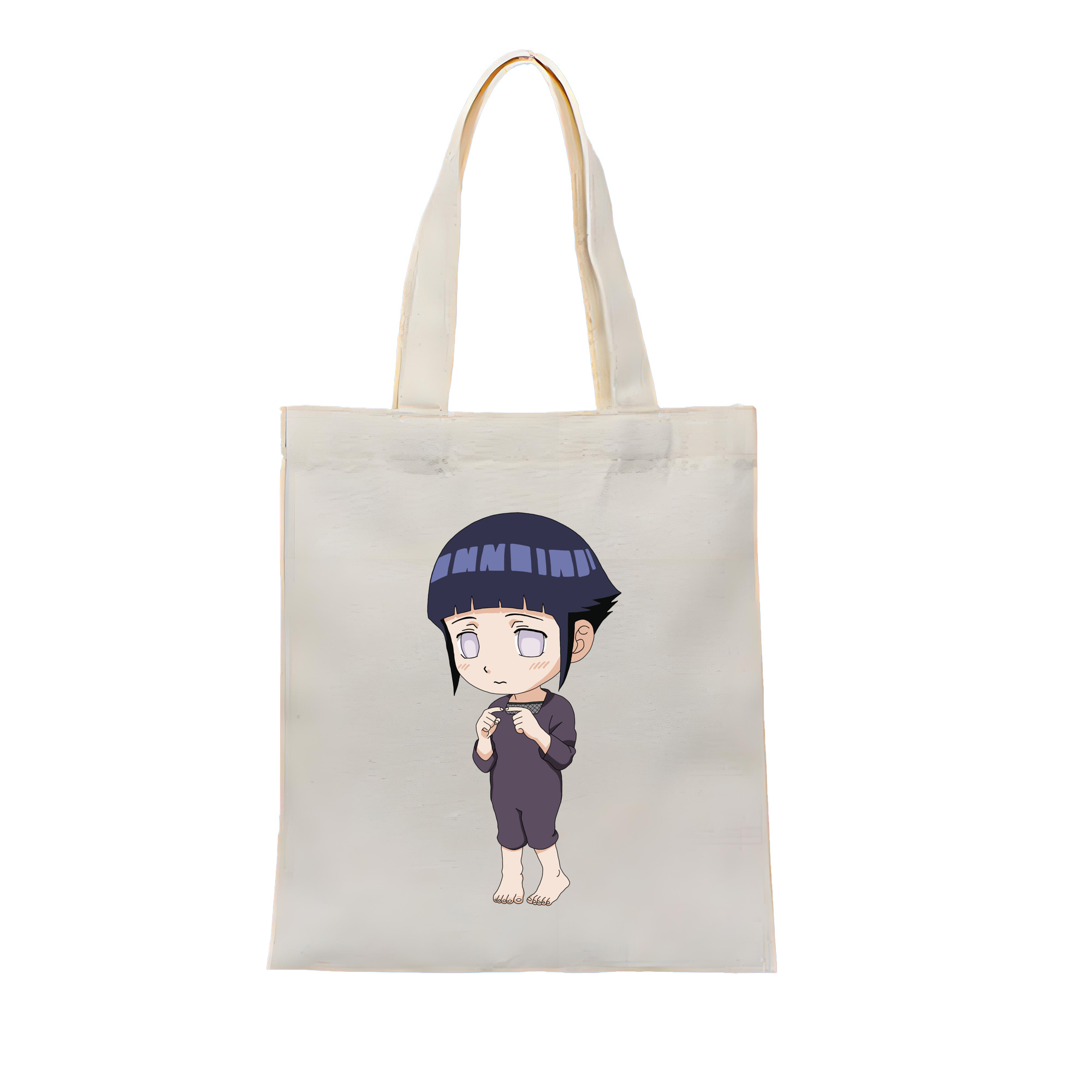（画像用） NARUTO -ナルト- 日向ヒナタ Hyūga Hinata 縦型キャンバス生地手提げバッグ　トートバッグ