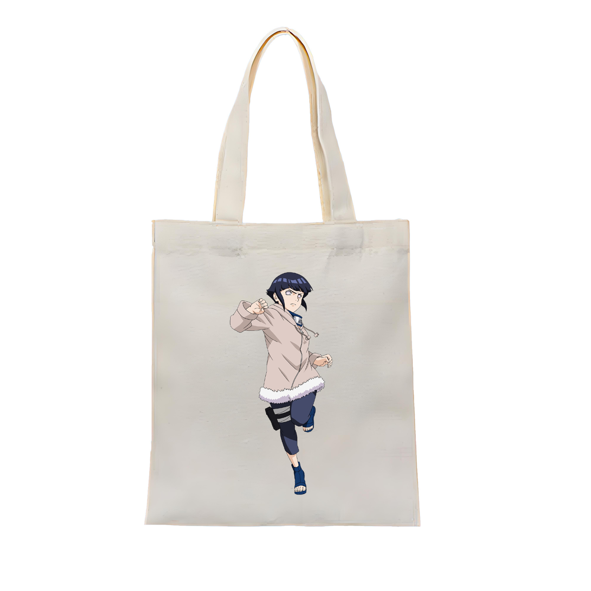 （画像用） NARUTO -ナルト- 日向ヒナタ Hyūga Hinata 縦型キャンバス生地手提げバッグ　トートバッグ