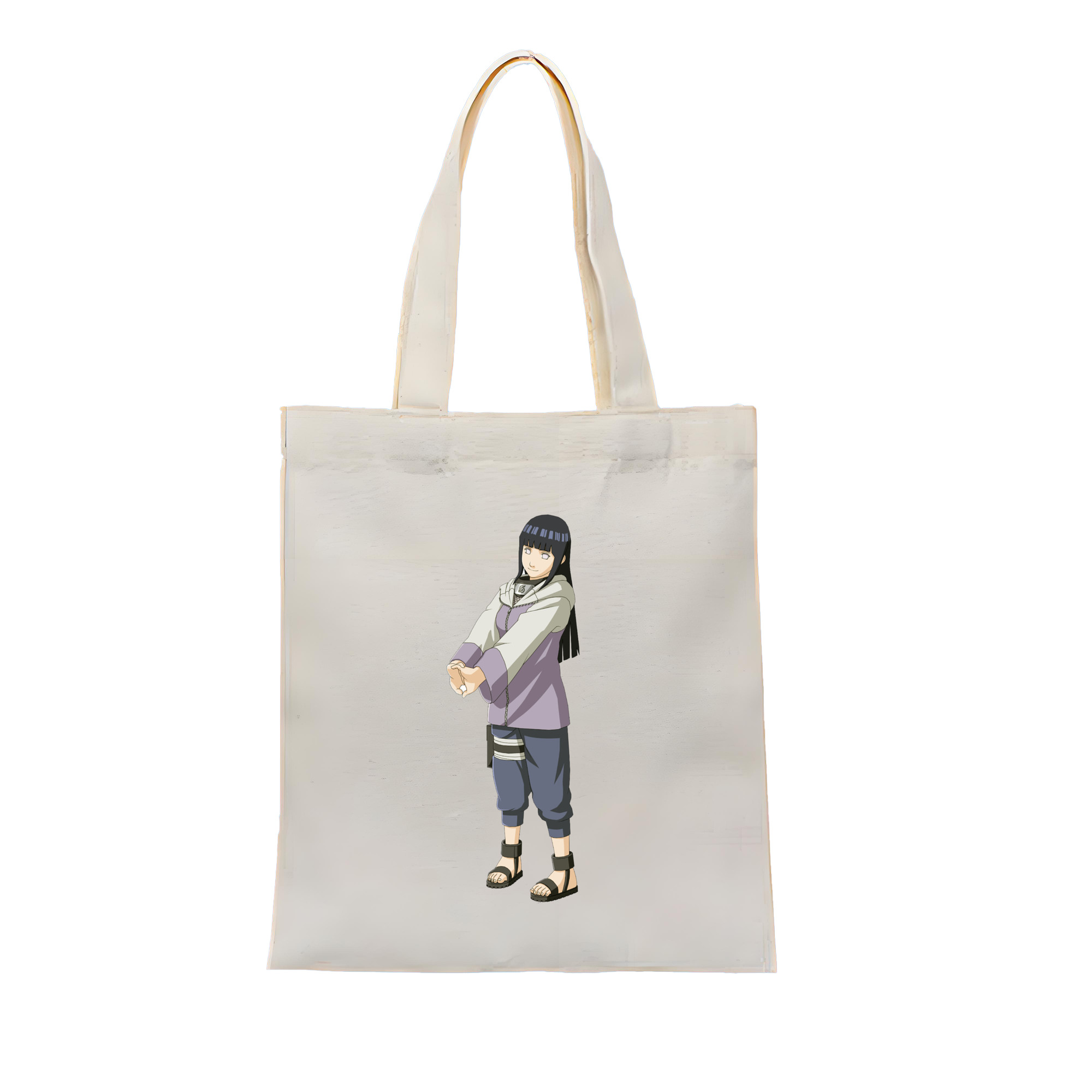（画像用） NARUTO -ナルト- 日向ヒナタ Hyūga Hinata 縦型キャンバス生地手提げバッグ　トートバッグ