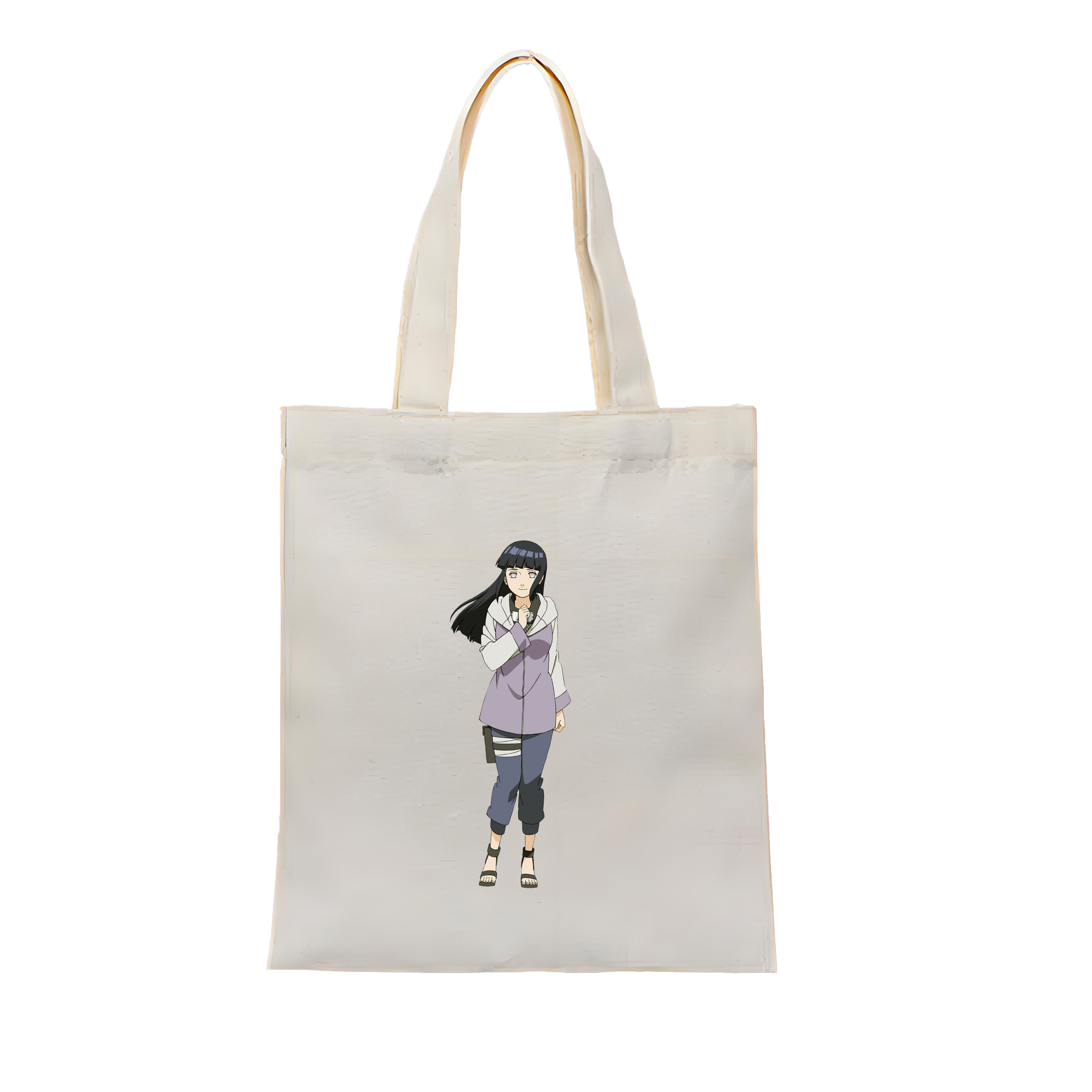 （画像用） NARUTO -ナルト- 日向ヒナタ Hyūga Hinata 縦型キャンバス生地手提げバッグ　トートバッグ