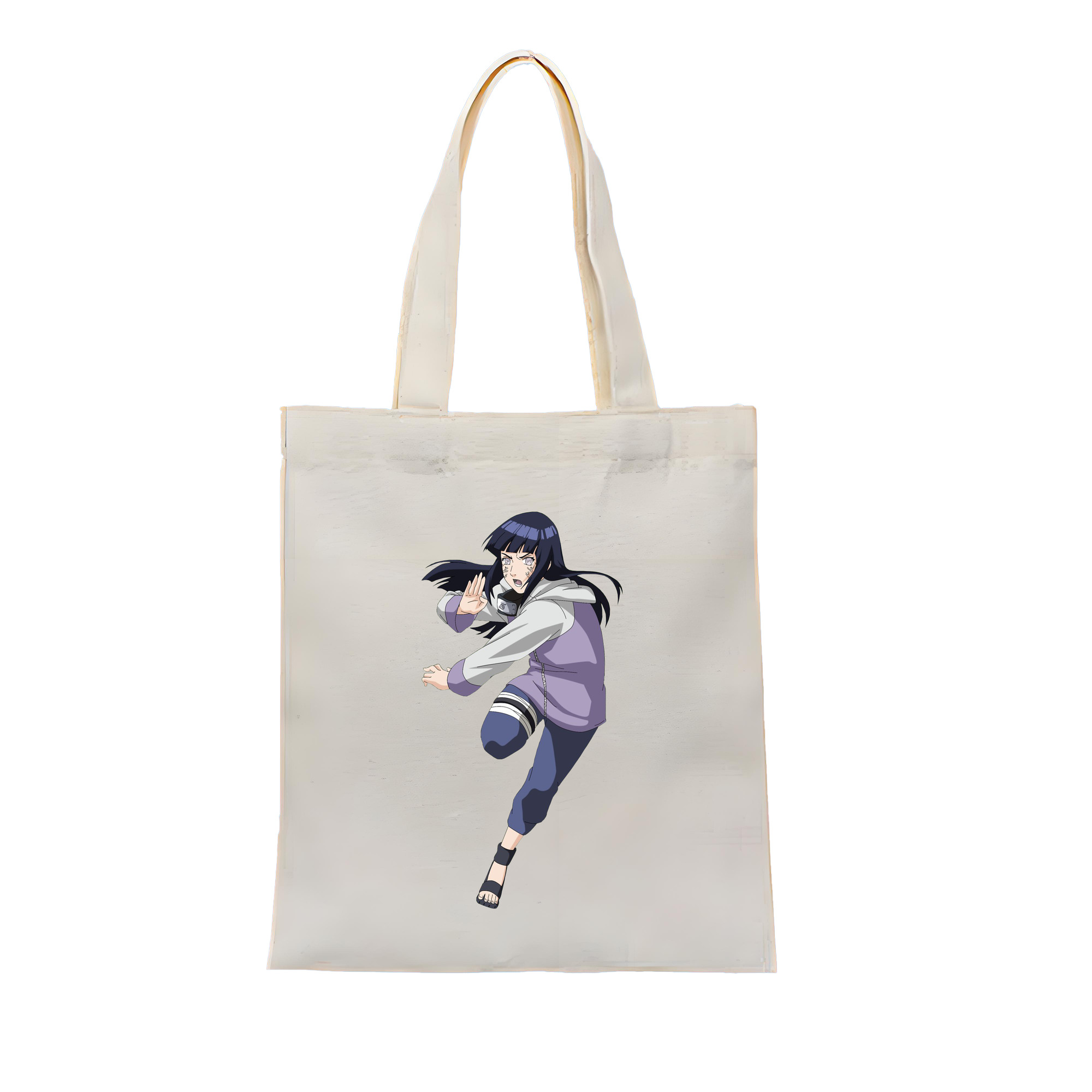 （画像用） NARUTO -ナルト- 日向ヒナタ Hyūga Hinata 縦型キャンバス生地手提げバッグ　トートバッグ