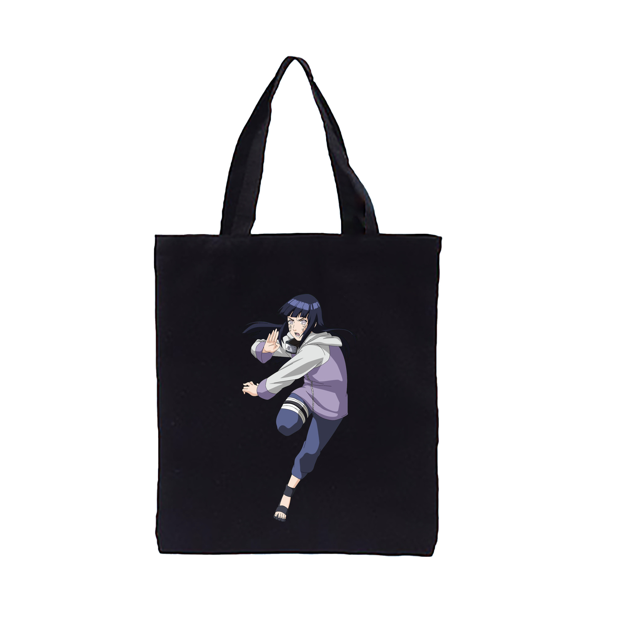 （画像用） NARUTO -ナルト- 日向ヒナタ Hyūga Hinata 縦型キャンバス生地手提げバッグ　トートバッグ