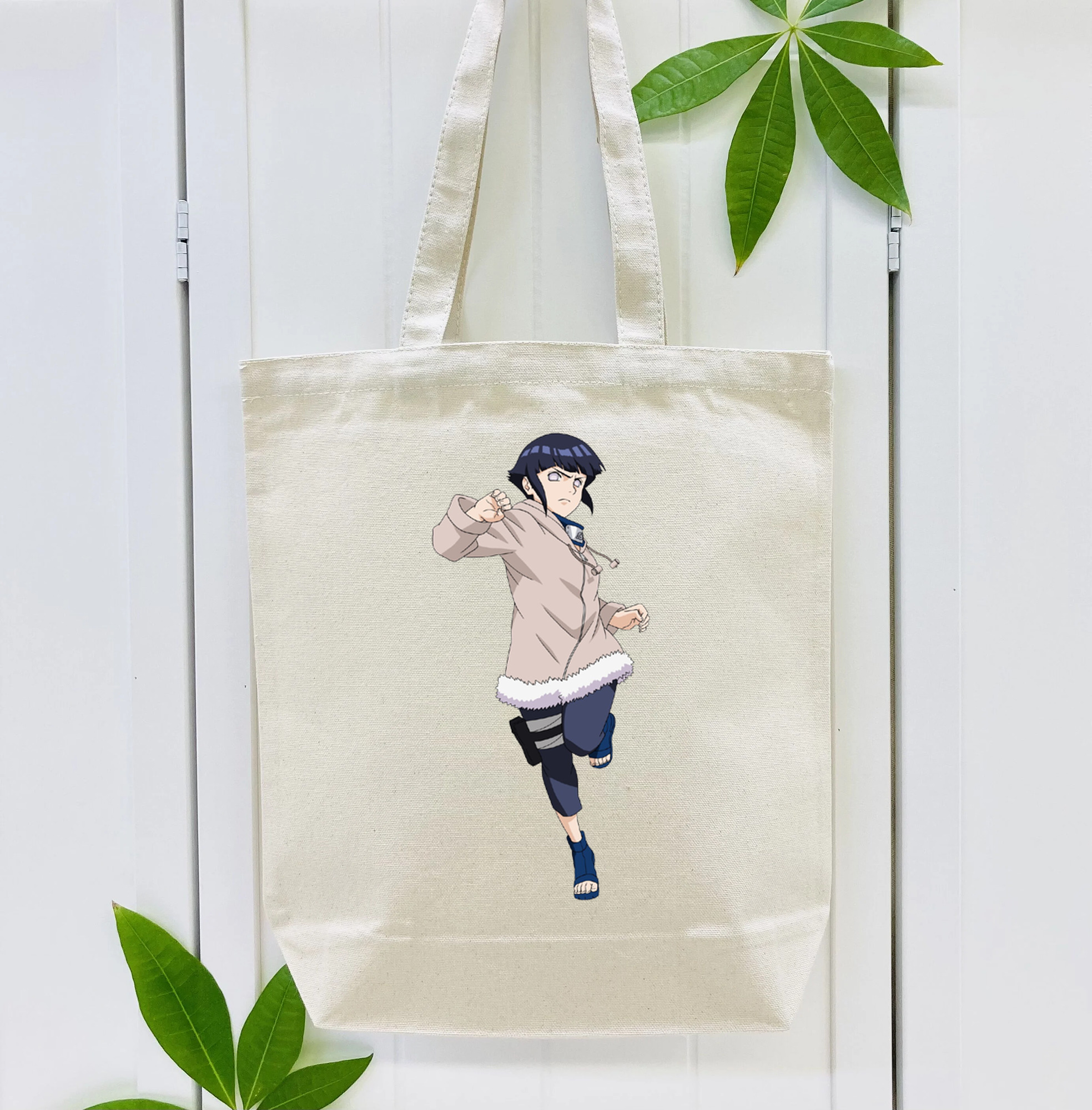 NARUTO -ナルト- 日向ヒナタ Hyūga Hinata 縦型キャンバス生地手提げバッグ　トートバッグ
