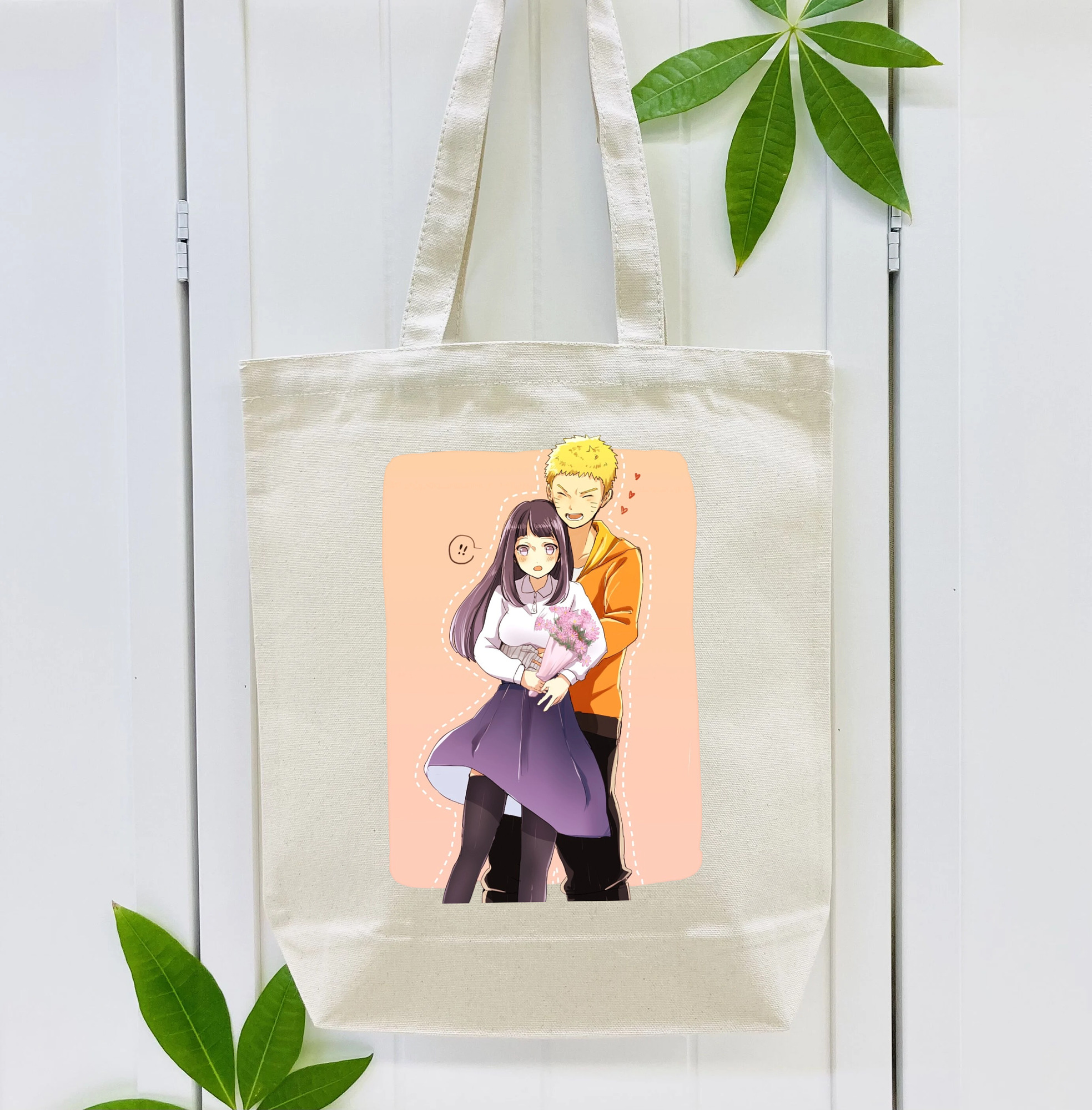 NARUTO -ナルト- 日向ヒナタ Hyūga Hinata 縦型キャンバス生地手提げバッグ　トートバッグ