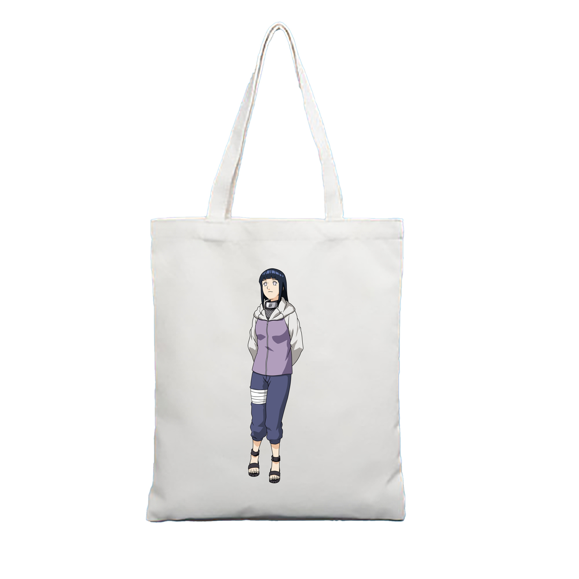 （画像用） NARUTO -ナルト- 日向ヒナタ Hyūga Hinata 縦型キャンバス生地手提げバッグ　トートバッグ