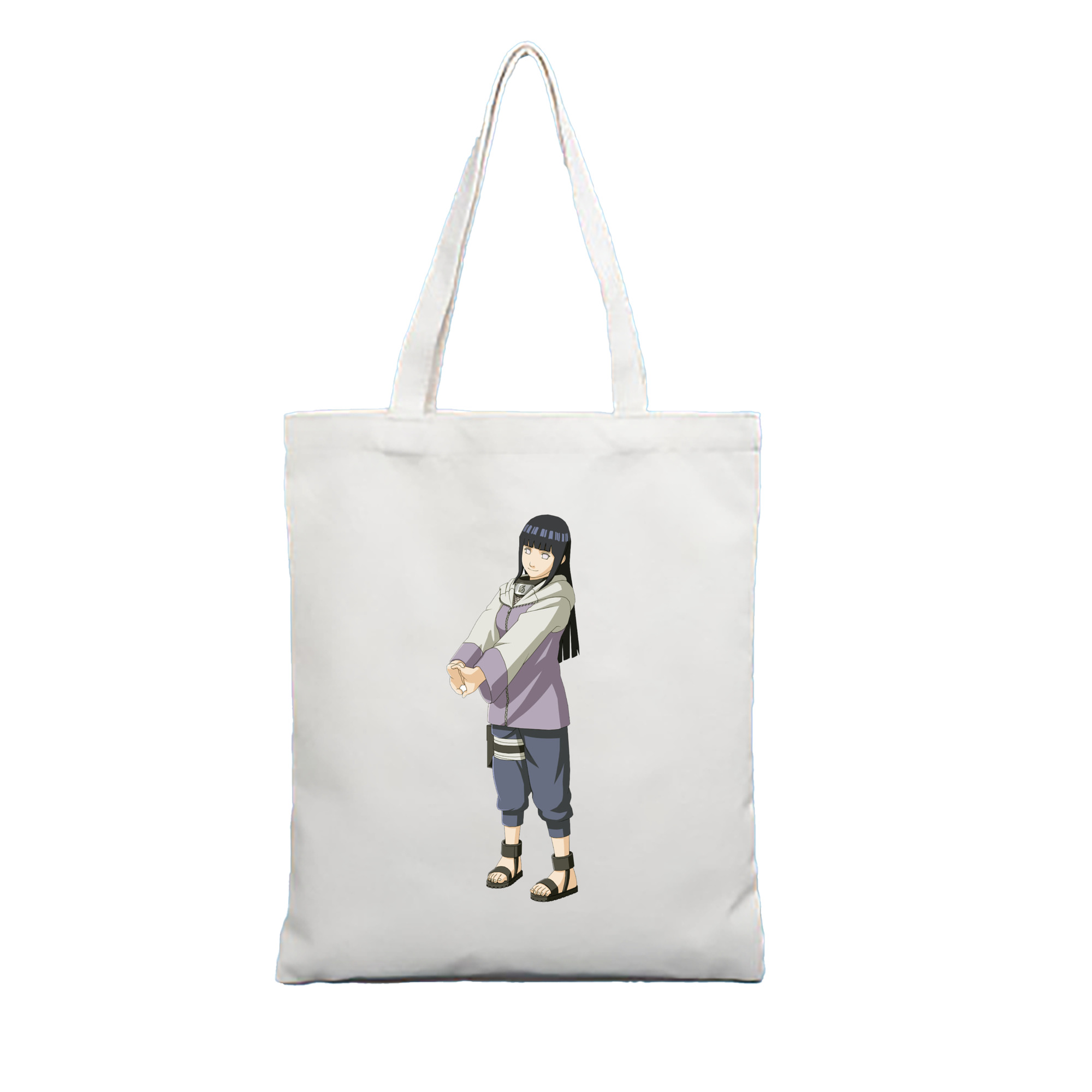 （画像用） NARUTO -ナルト- 日向ヒナタ Hyūga Hinata 縦型キャンバス生地手提げバッグ　トートバッグ