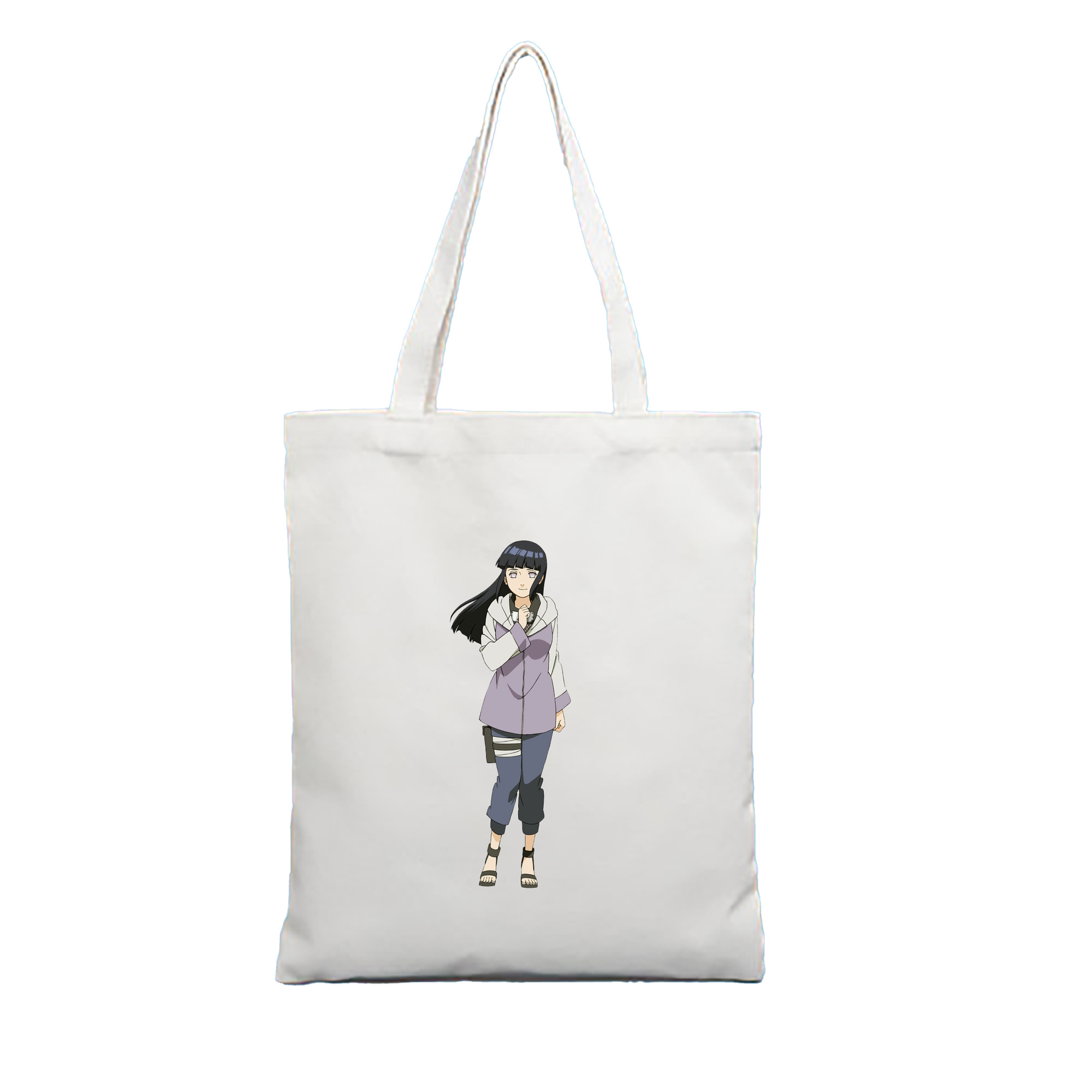 （画像用） NARUTO -ナルト- 日向ヒナタ Hyūga Hinata 縦型キャンバス生地手提げバッグ　トートバッグ