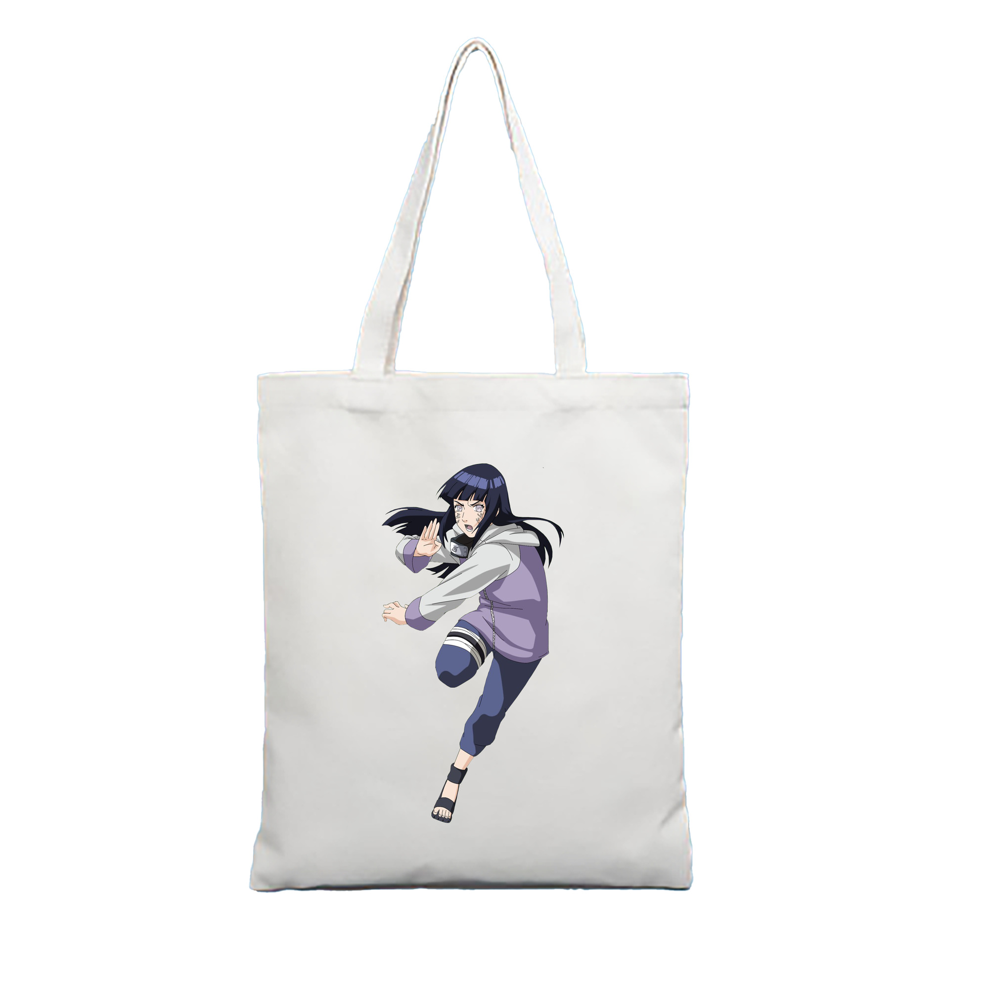 （画像用） NARUTO -ナルト- 日向ヒナタ Hyūga Hinata 縦型キャンバス生地手提げバッグ　トートバッグ