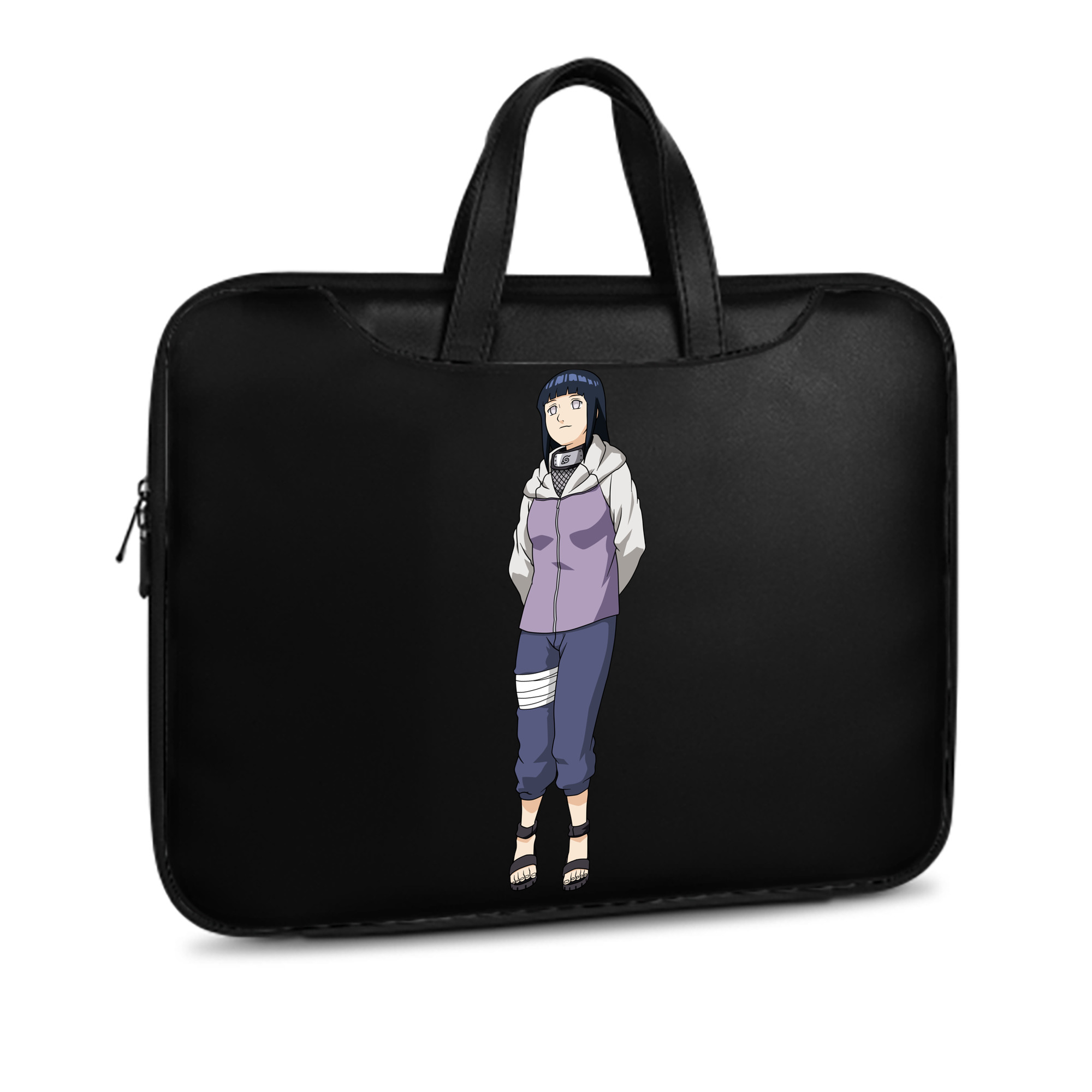 （画像用） NARUTO -ナルト- 日向ヒナタ Hyūga Hinata レザーラップトップバッグ　ノートパソコンケース