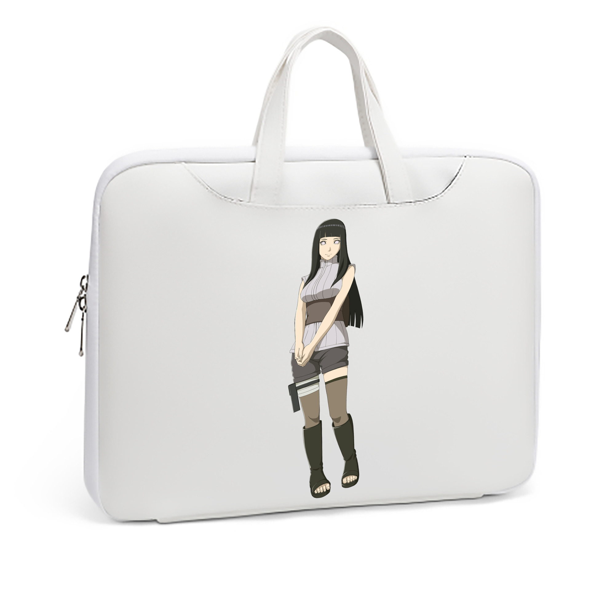（画像用） NARUTO -ナルト- 日向ヒナタ Hyūga Hinata レザーラップトップバッグ　ノートパソコンケース