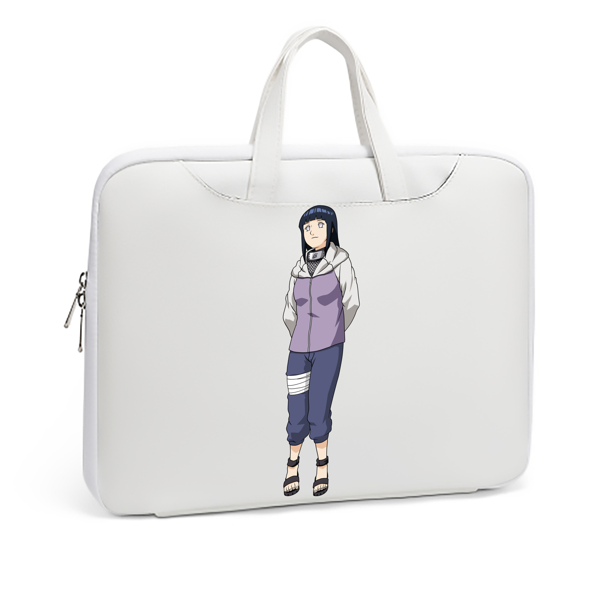 （画像用） NARUTO -ナルト- 日向ヒナタ Hyūga Hinata レザーラップトップバッグ　ノートパソコンケース