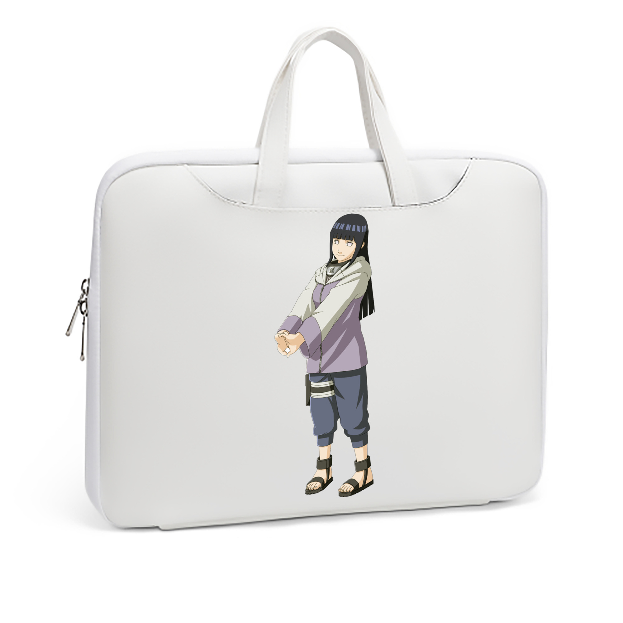 （画像用） NARUTO -ナルト- 日向ヒナタ Hyūga Hinata レザーラップトップバッグ　ノートパソコンケース