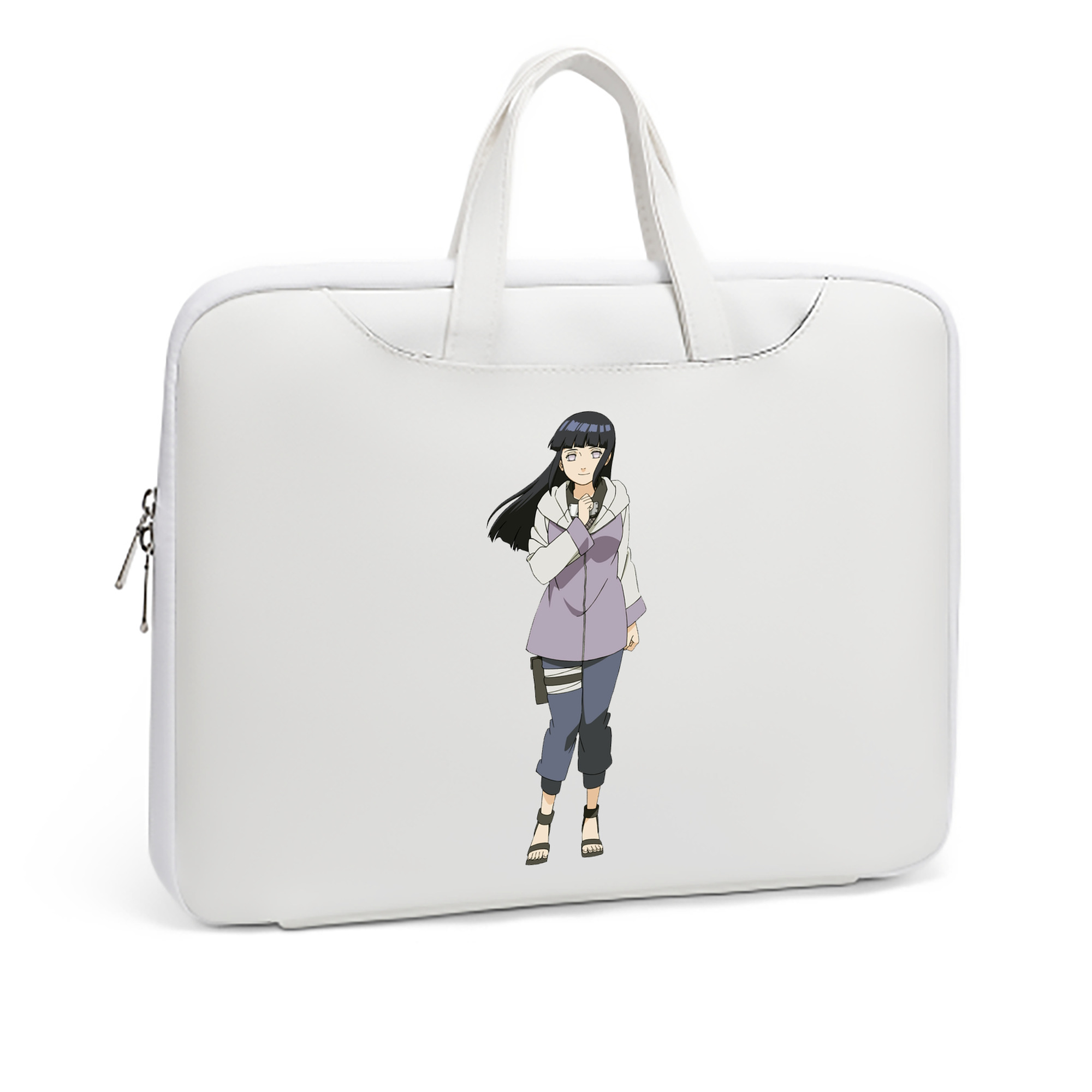 （画像用） NARUTO -ナルト- 日向ヒナタ Hyūga Hinata レザーラップトップバッグ　ノートパソコンケース