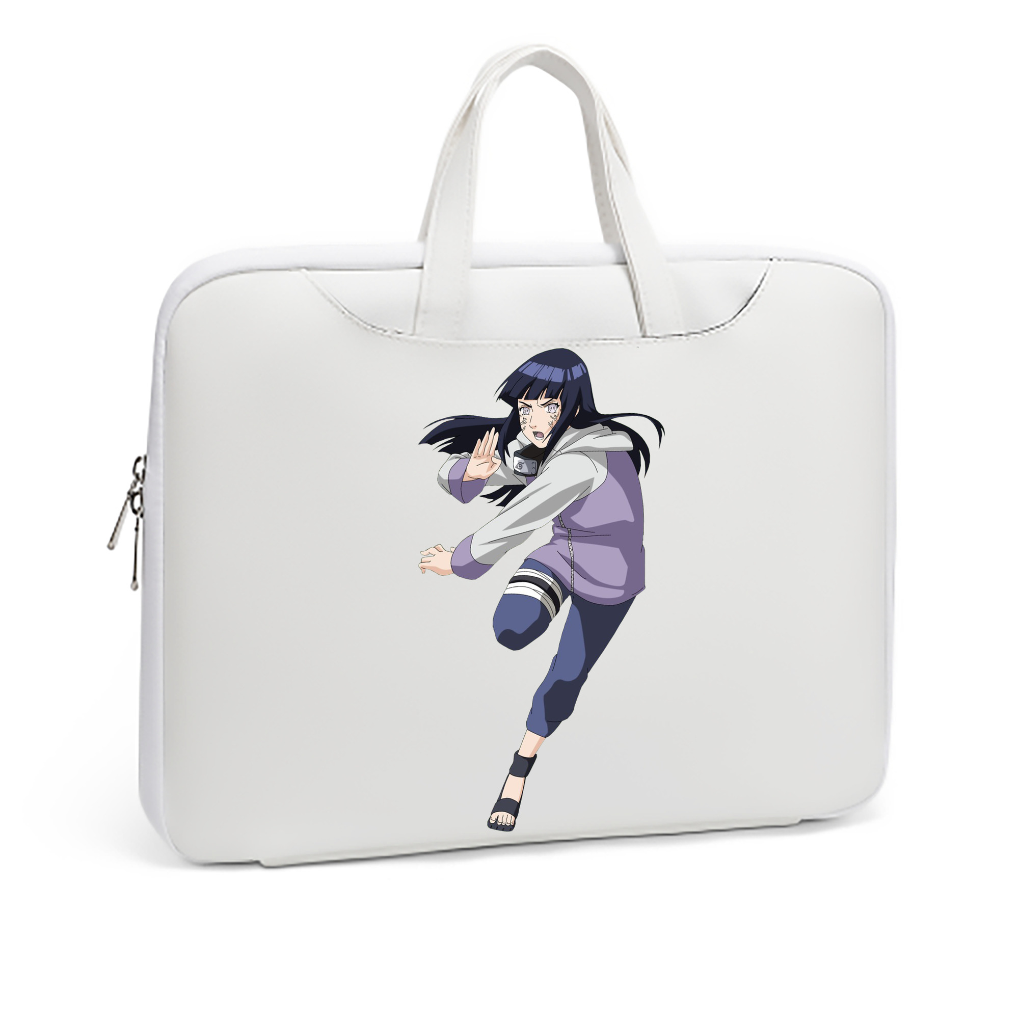 （画像用） NARUTO -ナルト- 日向ヒナタ Hyūga Hinata レザーラップトップバッグ　ノートパソコンケース