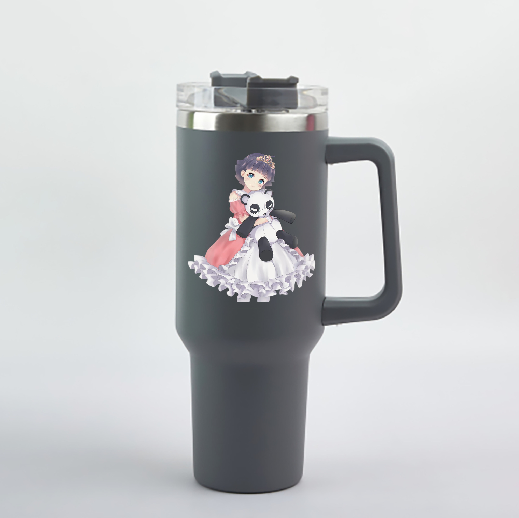 （画像用） NARUTO -ナルト- うずまき ヒマワリ Uzumaki Himawari 1200mL車用タンブラー - クリスタルステッカー（プラスチックストロー付き）