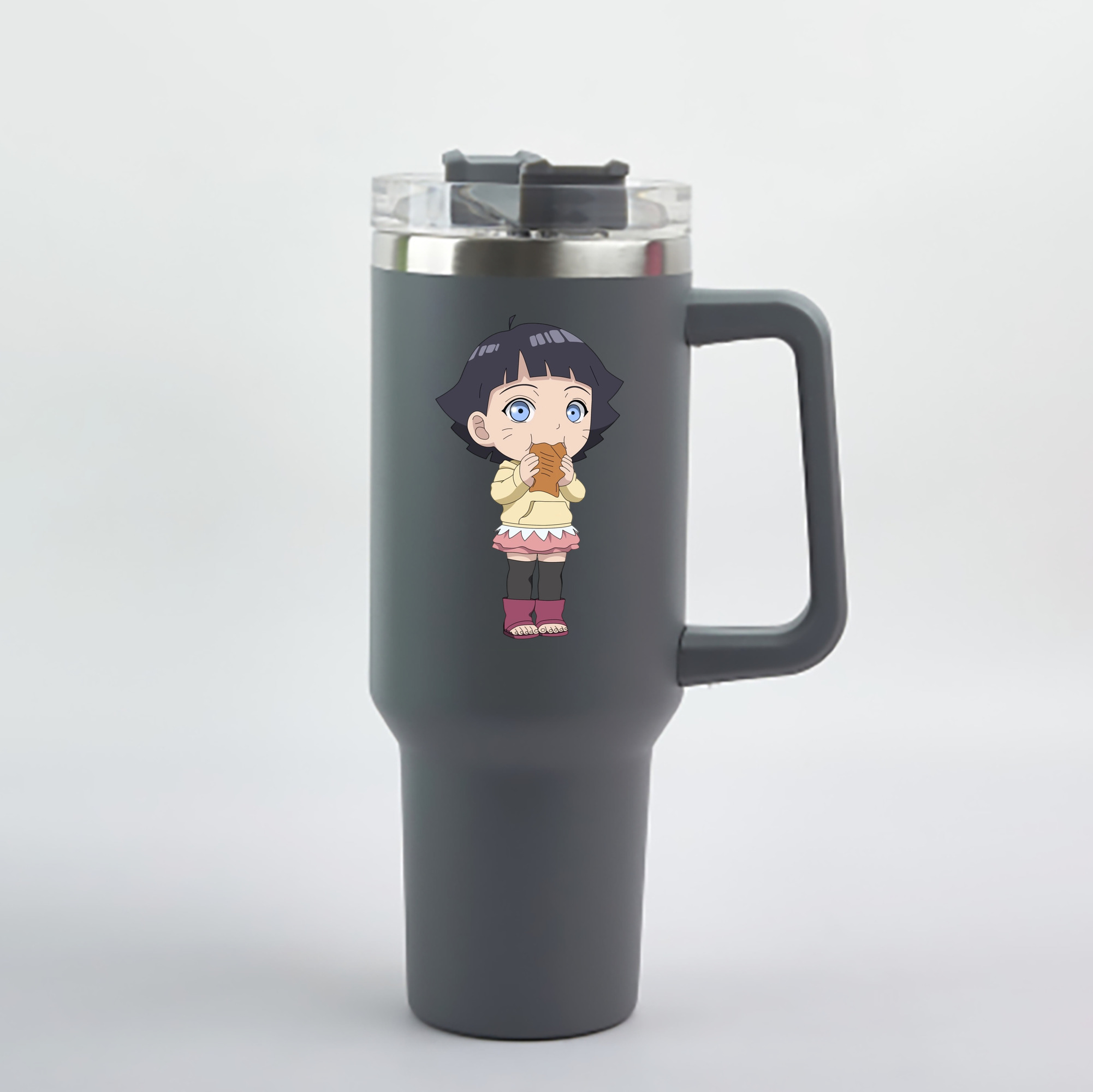 （画像用） NARUTO -ナルト- うずまき ヒマワリ Uzumaki Himawari 1200mL車用タンブラー - クリスタルステッカー（プラスチックストロー付き）