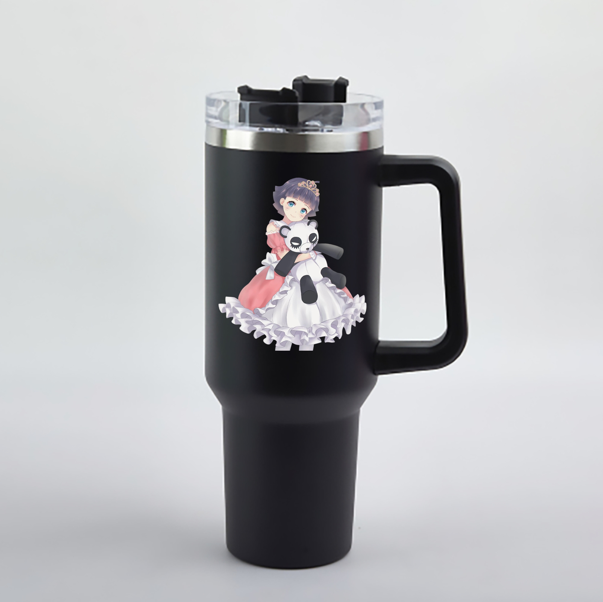 （画像用） NARUTO -ナルト- うずまき ヒマワリ Uzumaki Himawari 1200mL車用タンブラー - クリスタルステッカー（プラスチックストロー付き）