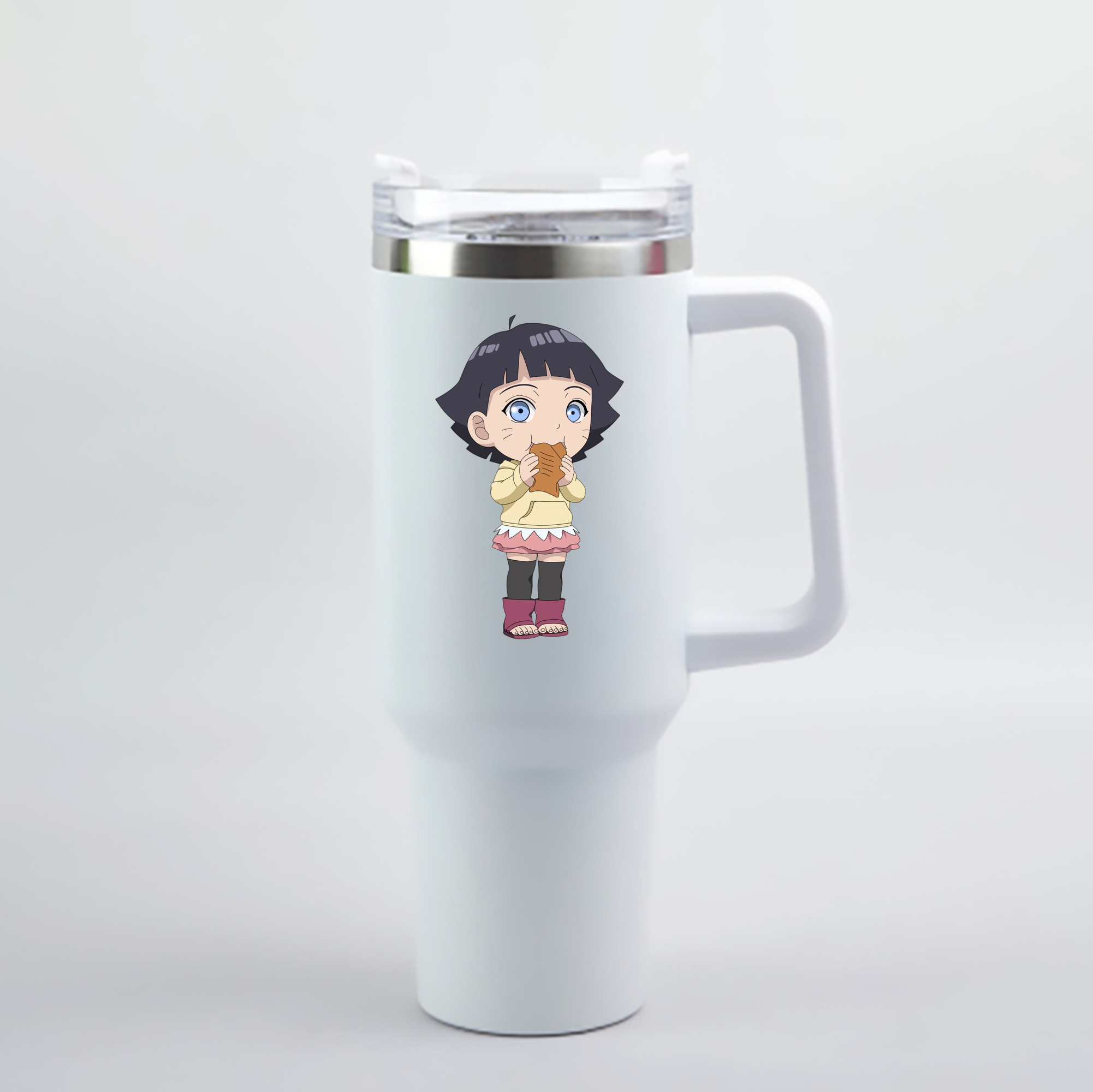 （画像用） NARUTO -ナルト- うずまき ヒマワリ Uzumaki Himawari 1200mL車用タンブラー - クリスタルステッカー（プラスチックストロー付き）