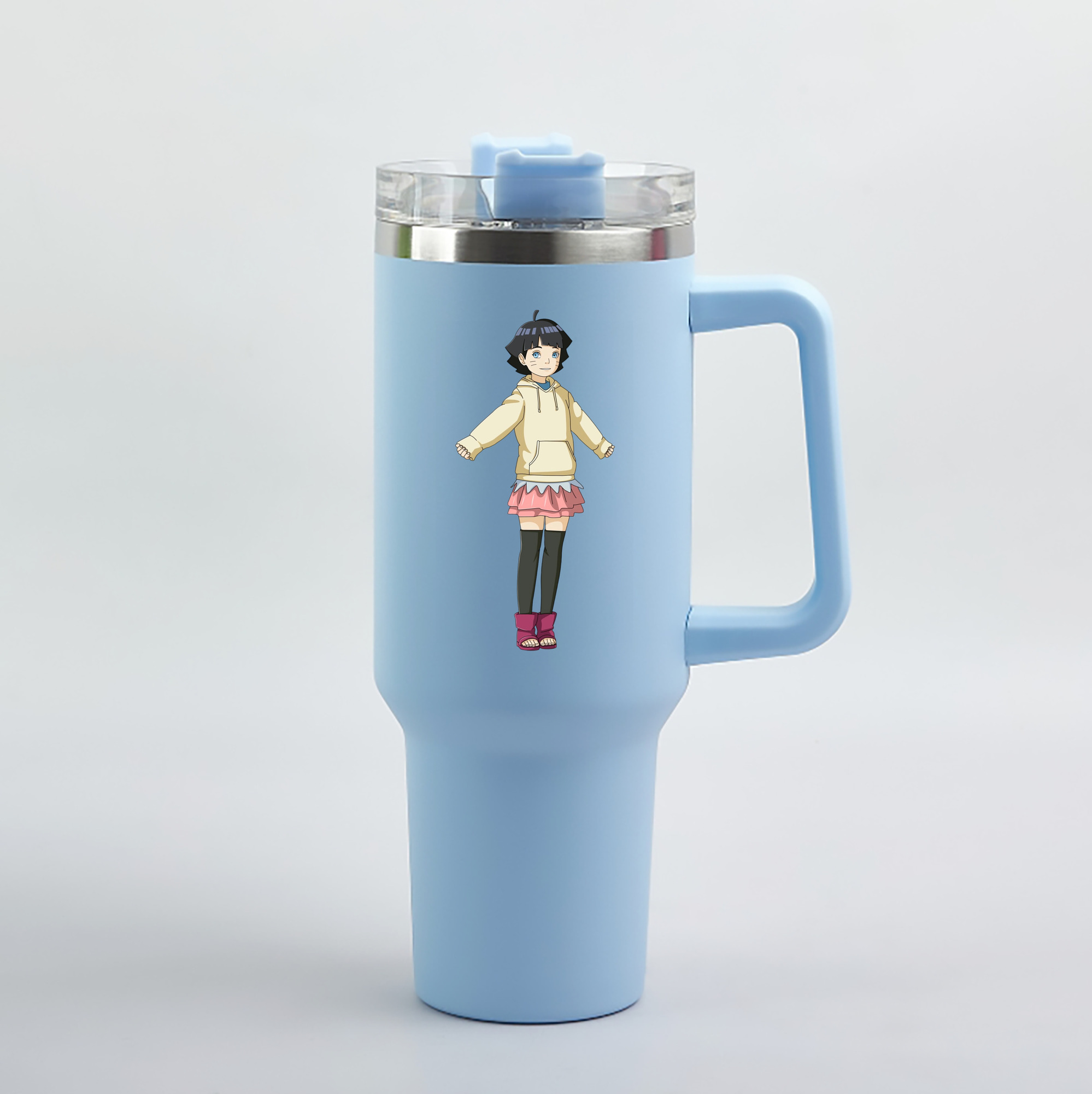 （画像用） NARUTO -ナルト- うずまき ヒマワリ Uzumaki Himawari 1200mL車用タンブラー（カラープリント）