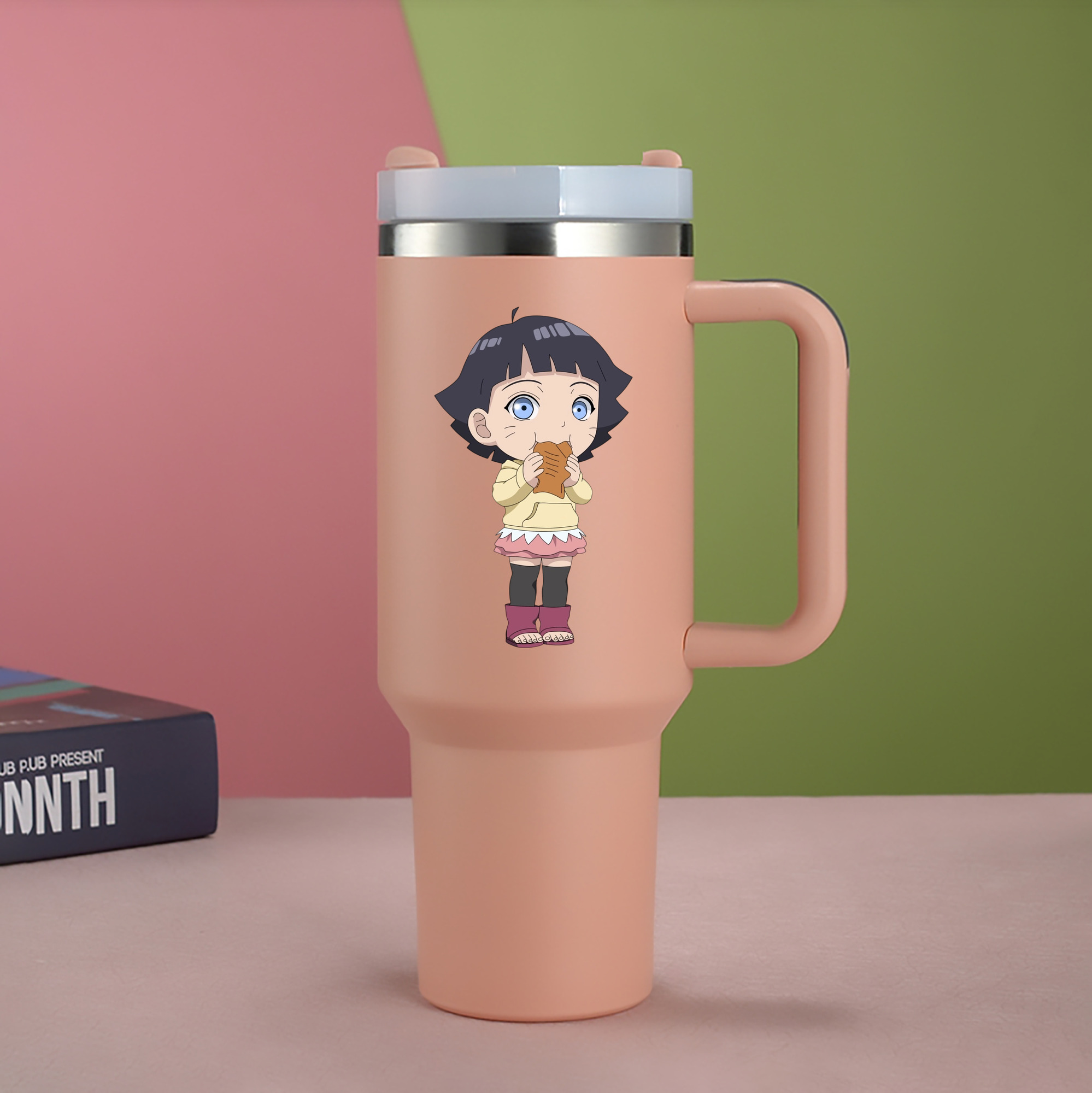 （画像用） NARUTO -ナルト- うずまき ヒマワリ Uzumaki Himawari 1200mL車用タンブラー（カラープリント）