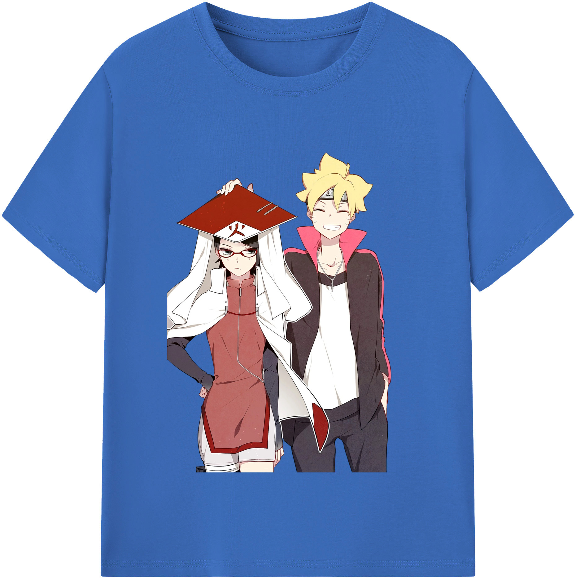 （画像用） NARUTO -ナルト- うちは サラダ Uchiha Sarada 綿100％半袖Tシャツ（フロントプリント）