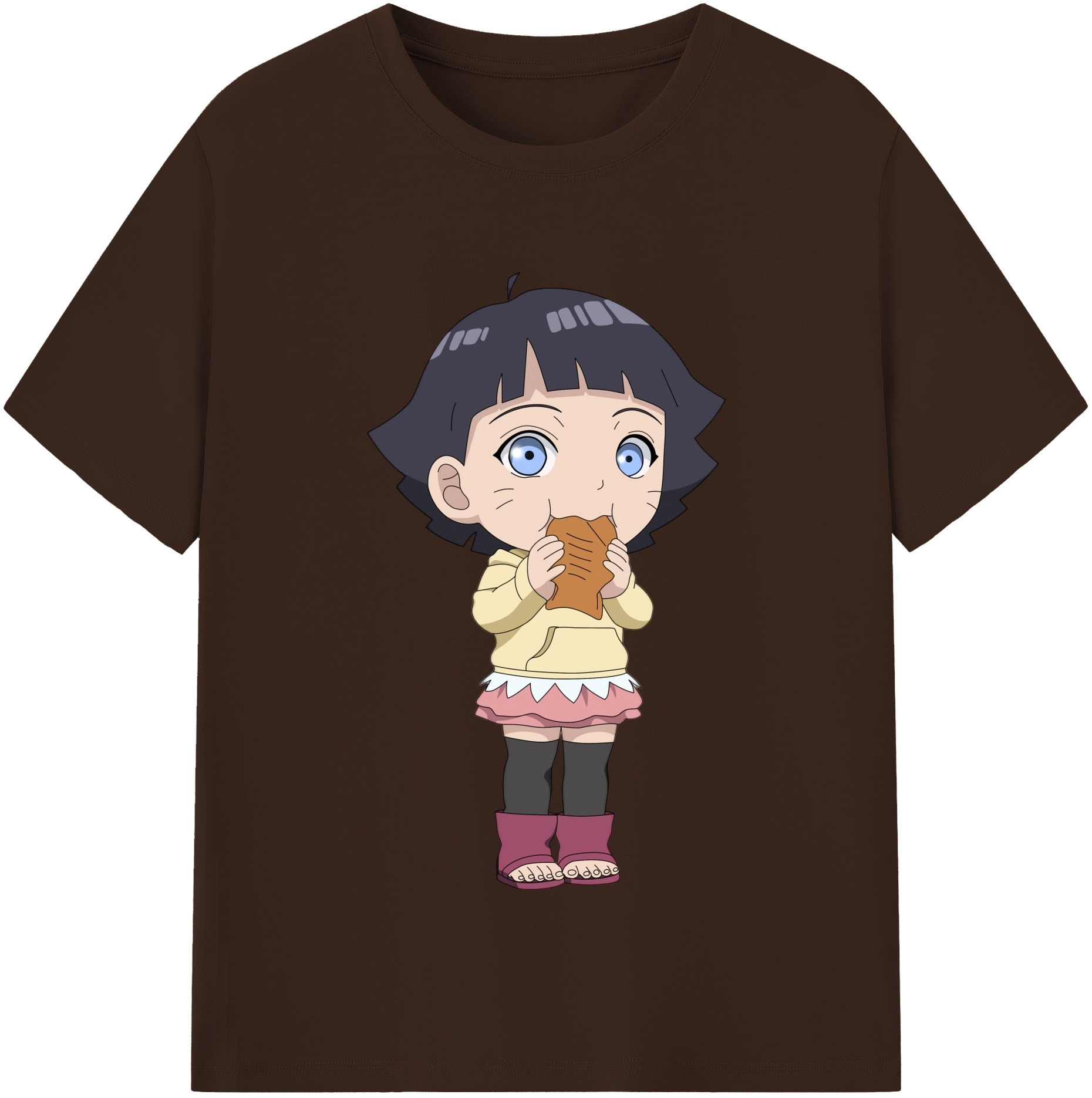 （画像用） NARUTO -ナルト- うずまき ヒマワリ Uzumaki Himawari 綿100％半袖Tシャツ（フロントプリント）