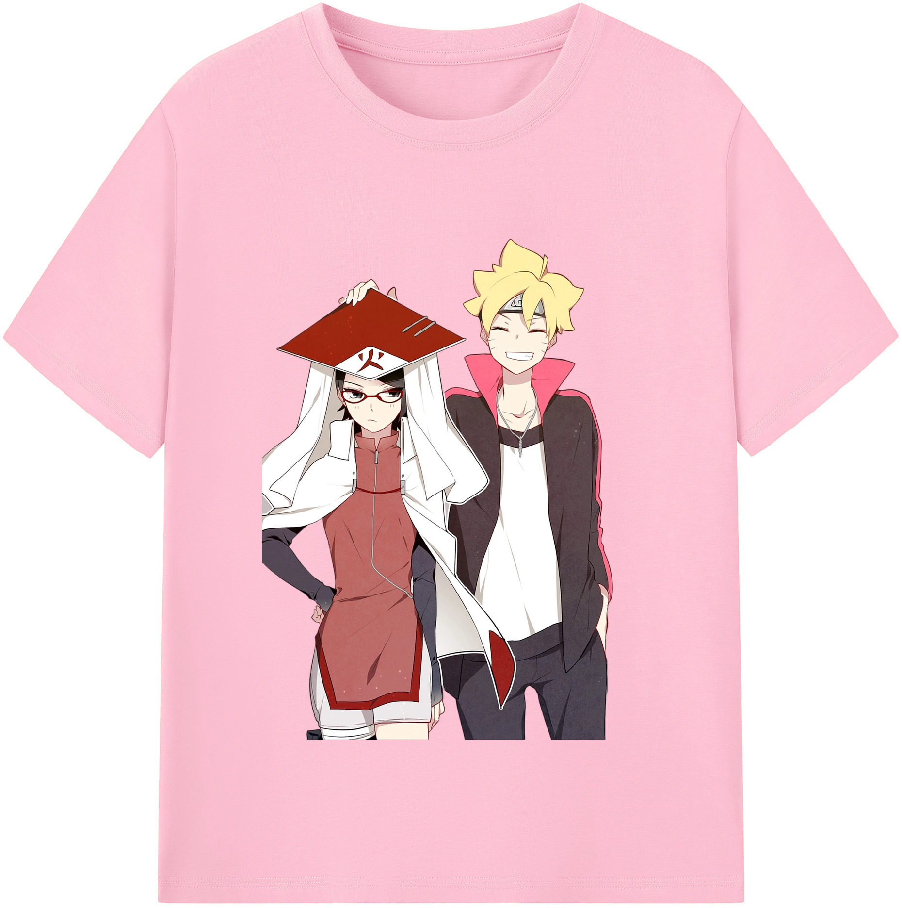 （画像用） NARUTO -ナルト- うちは サラダ Uchiha Sarada 綿100％半袖Tシャツ（フロントプリント）
