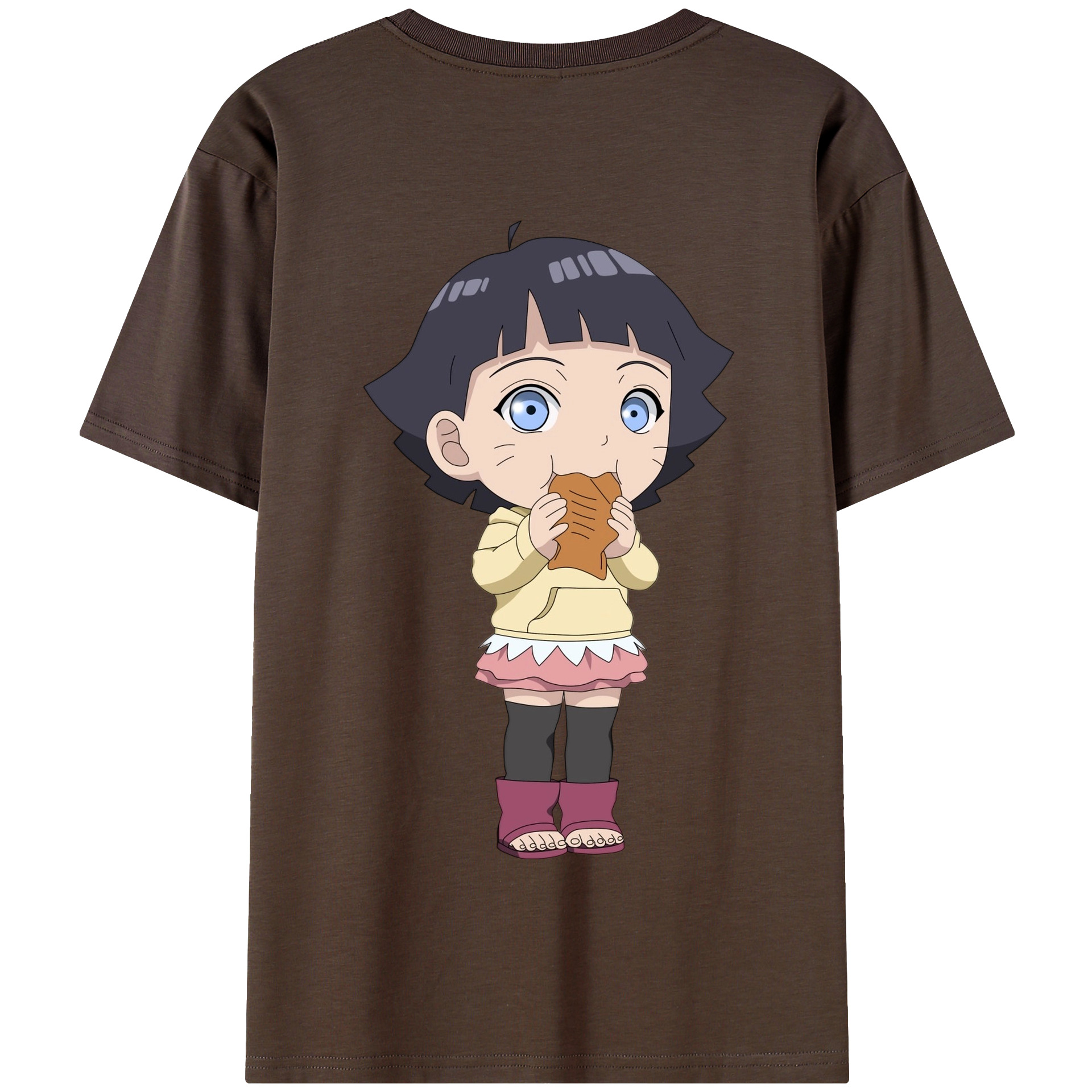 （画像用） NARUTO -ナルト- うずまき ヒマワリ Uzumaki Himawari 綿100％半袖Tシャツ（背面プリント）