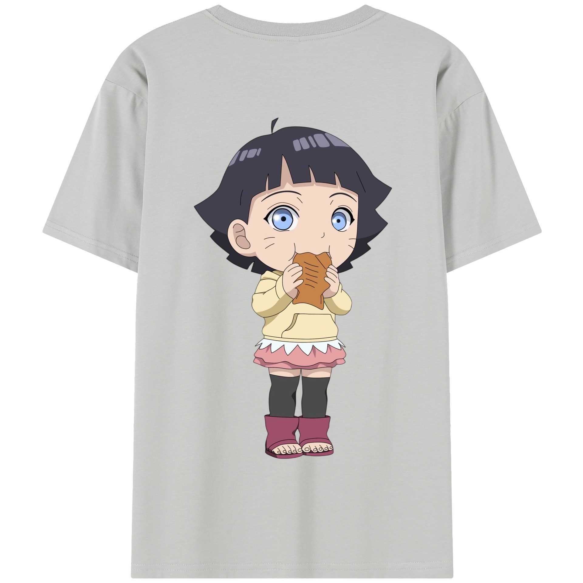 （画像用） NARUTO -ナルト- うずまき ヒマワリ Uzumaki Himawari 綿100％半袖Tシャツ（背面プリント）