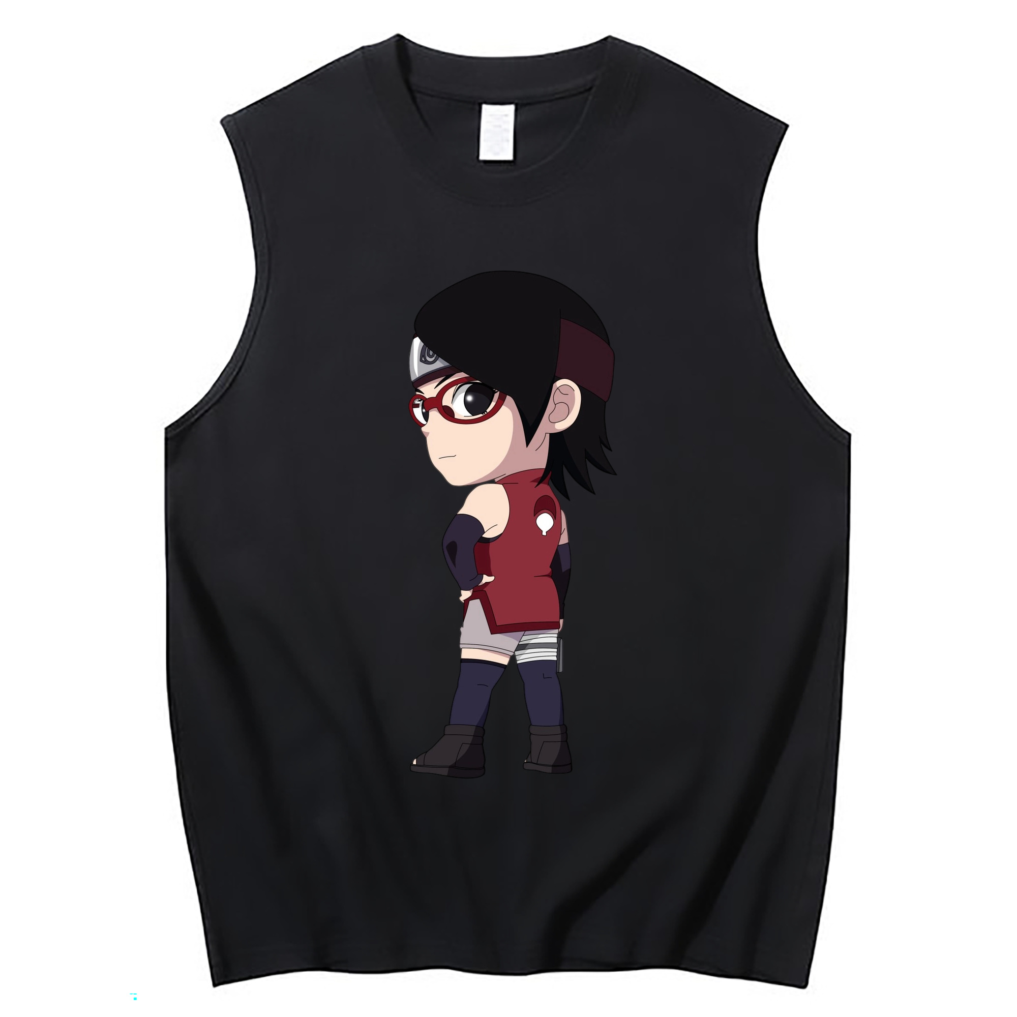（画像用） NARUTO -ナルト- うちは サラダ Uchiha Sarada コットン100％タンクトップ（フロントプリント）