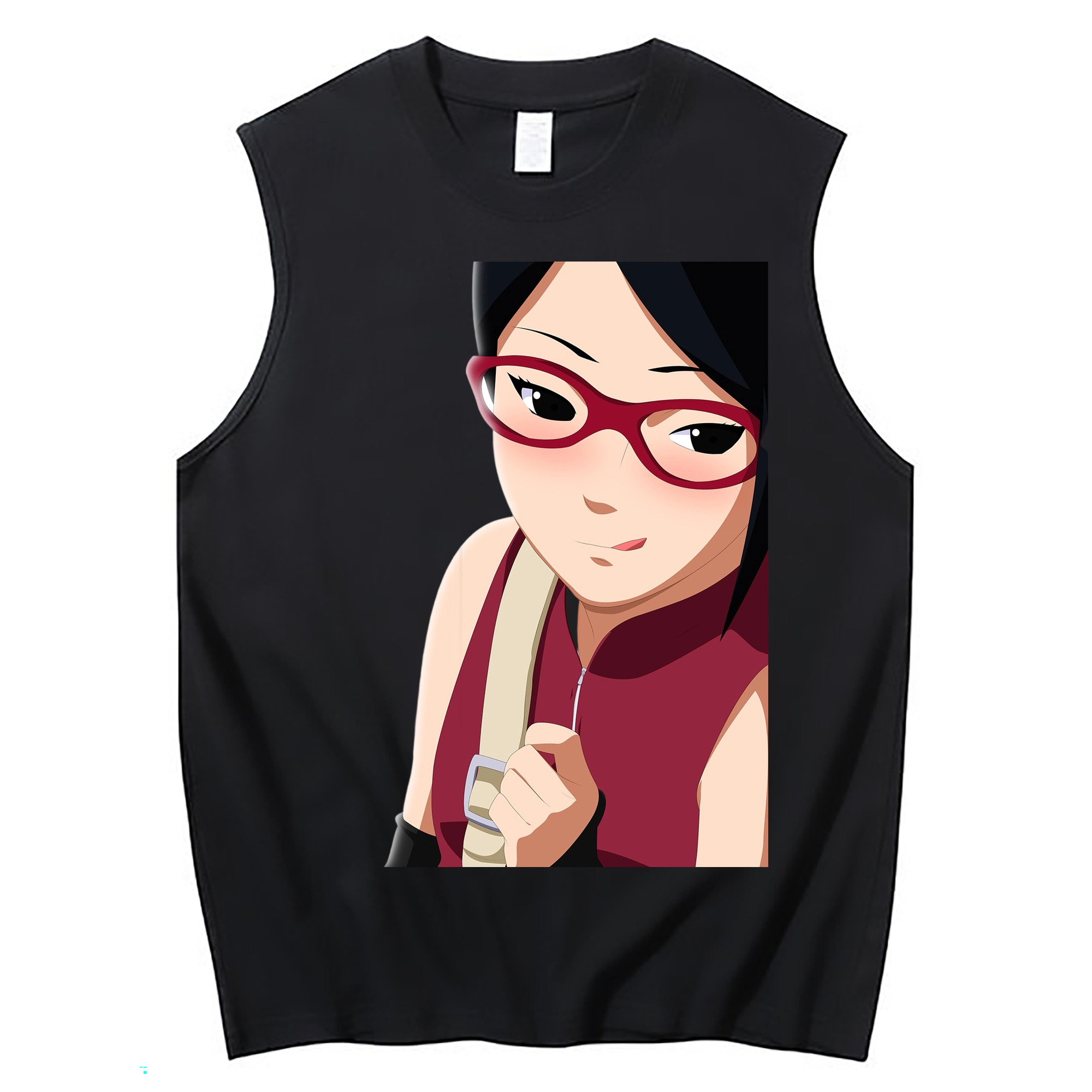 （画像用） NARUTO -ナルト- うちは サラダ Uchiha Sarada コットン100％タンクトップ（フロントプリント）