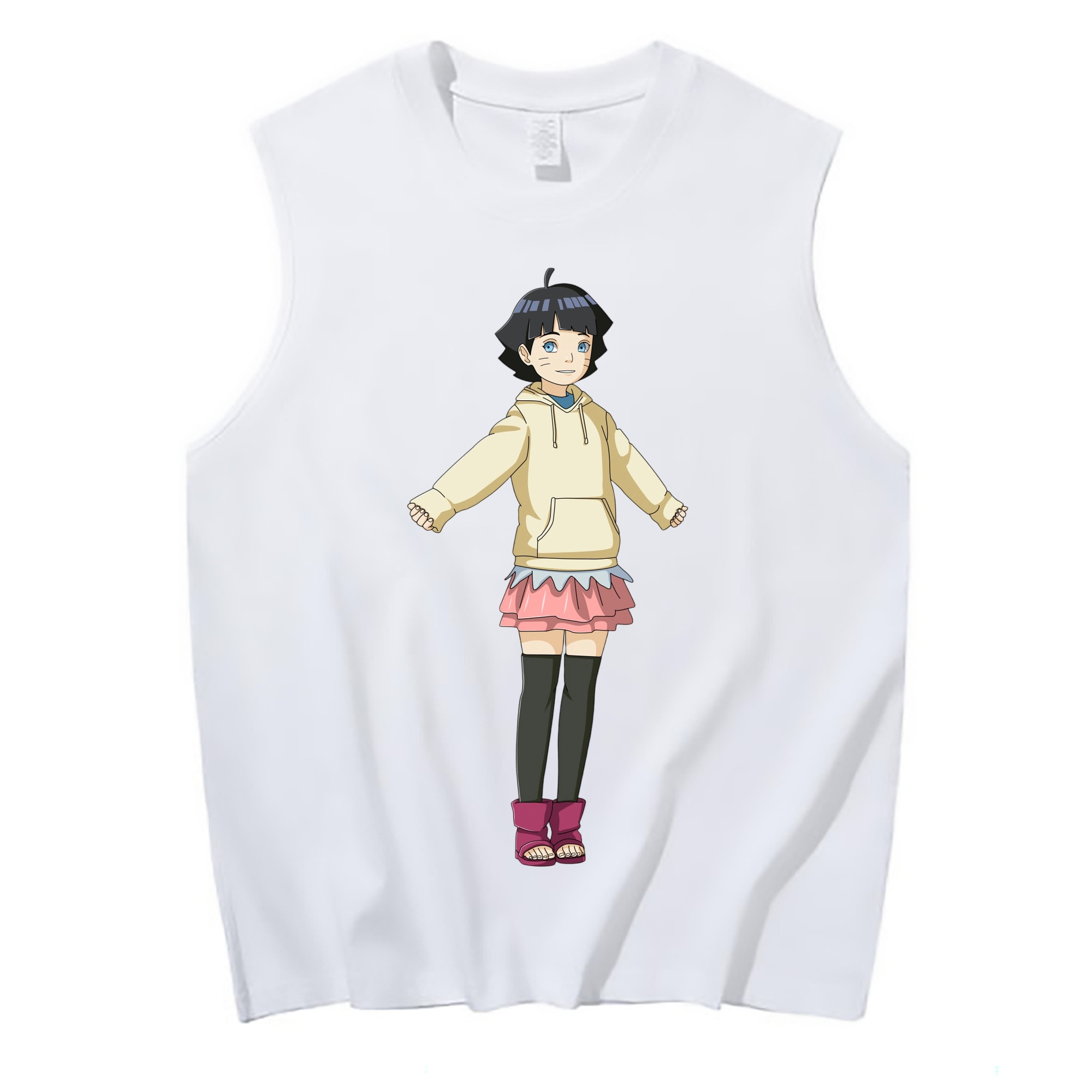 （画像用） NARUTO -ナルト- うずまき ヒマワリ Uzumaki Himawari コットン100％タンクトップ（フロントプリント）