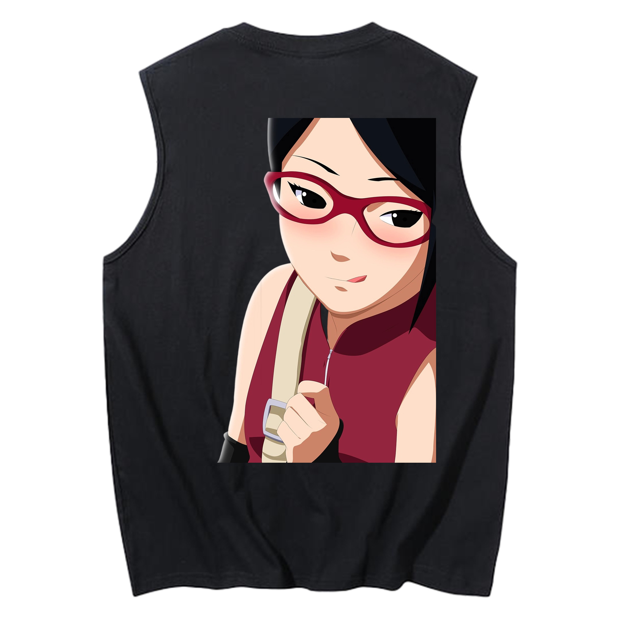 （画像用） NARUTO -ナルト- うちは サラダ Uchiha Sarada コットン100％タンクトップ（背面プリント）