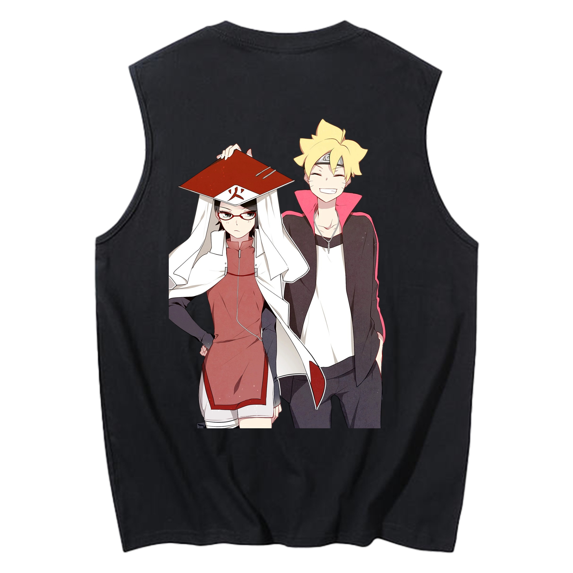 （画像用） NARUTO -ナルト- うちは サラダ Uchiha Sarada コットン100％タンクトップ（背面プリント）