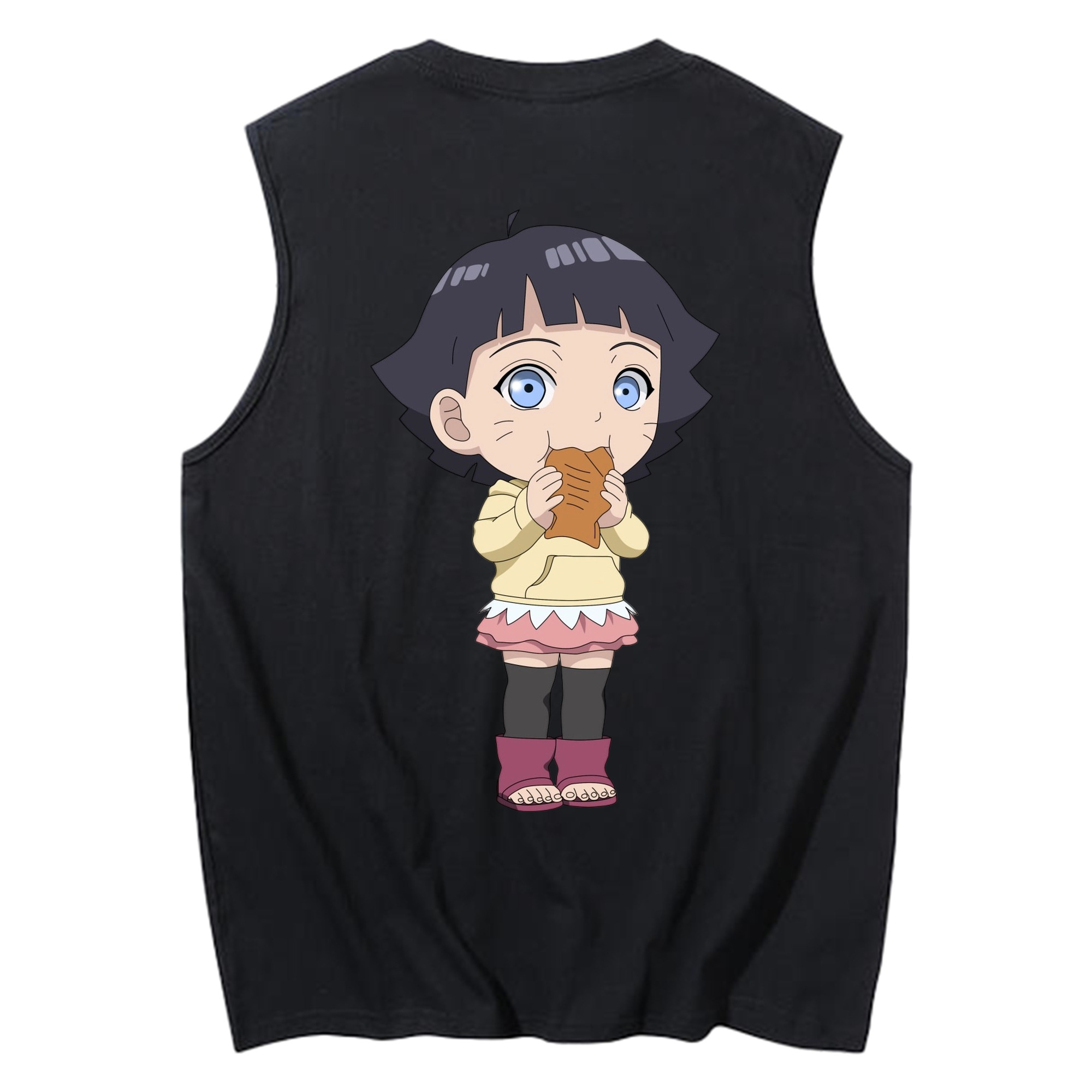（画像用） NARUTO -ナルト- うずまき ヒマワリ Uzumaki Himawari コットン100％タンクトップ（背面プリント）