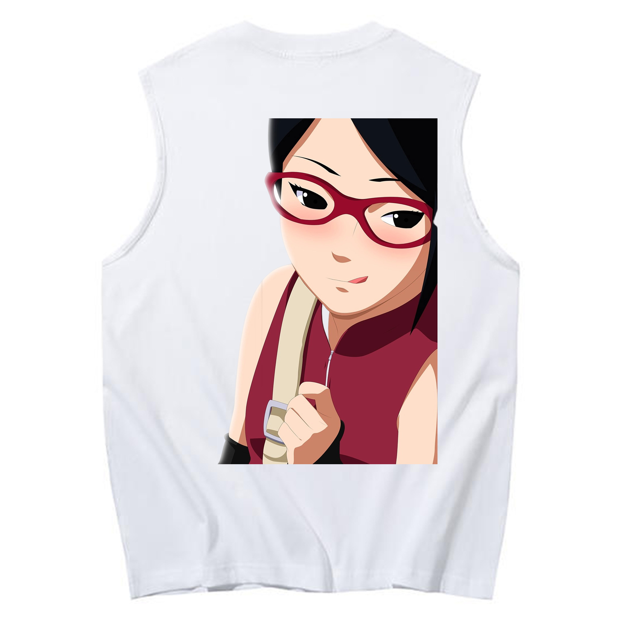 （画像用） NARUTO -ナルト- うちは サラダ Uchiha Sarada コットン100％タンクトップ（背面プリント）
