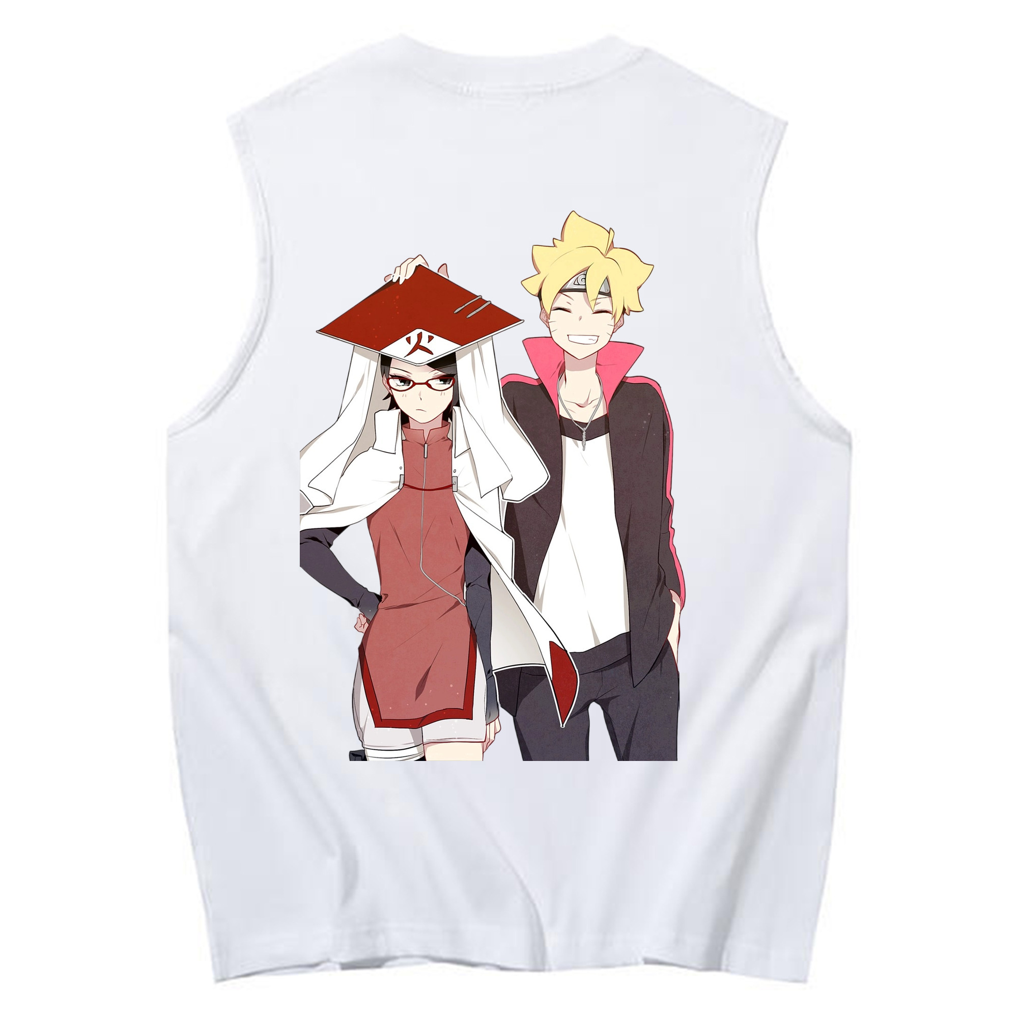（画像用） NARUTO -ナルト- うちは サラダ Uchiha Sarada コットン100％タンクトップ（背面プリント）