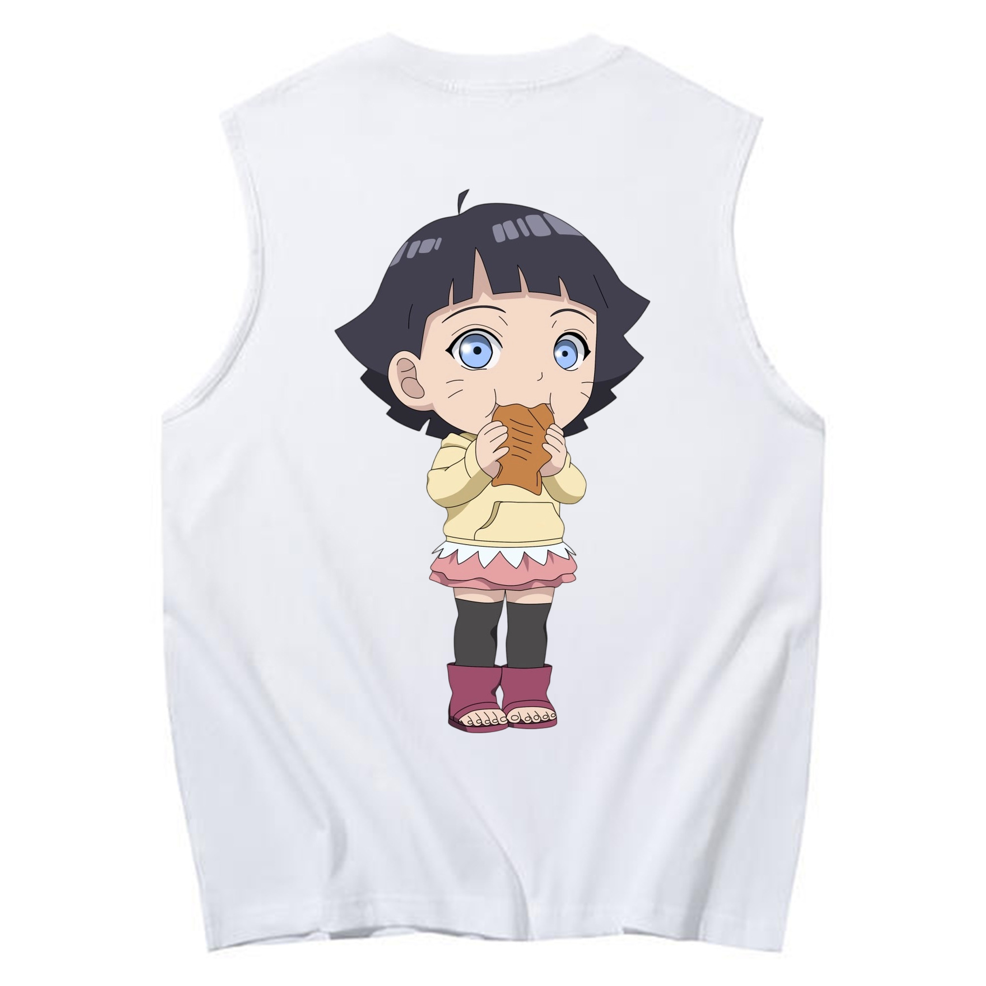 （画像用） NARUTO -ナルト- うずまき ヒマワリ Uzumaki Himawari コットン100％タンクトップ（背面プリント）