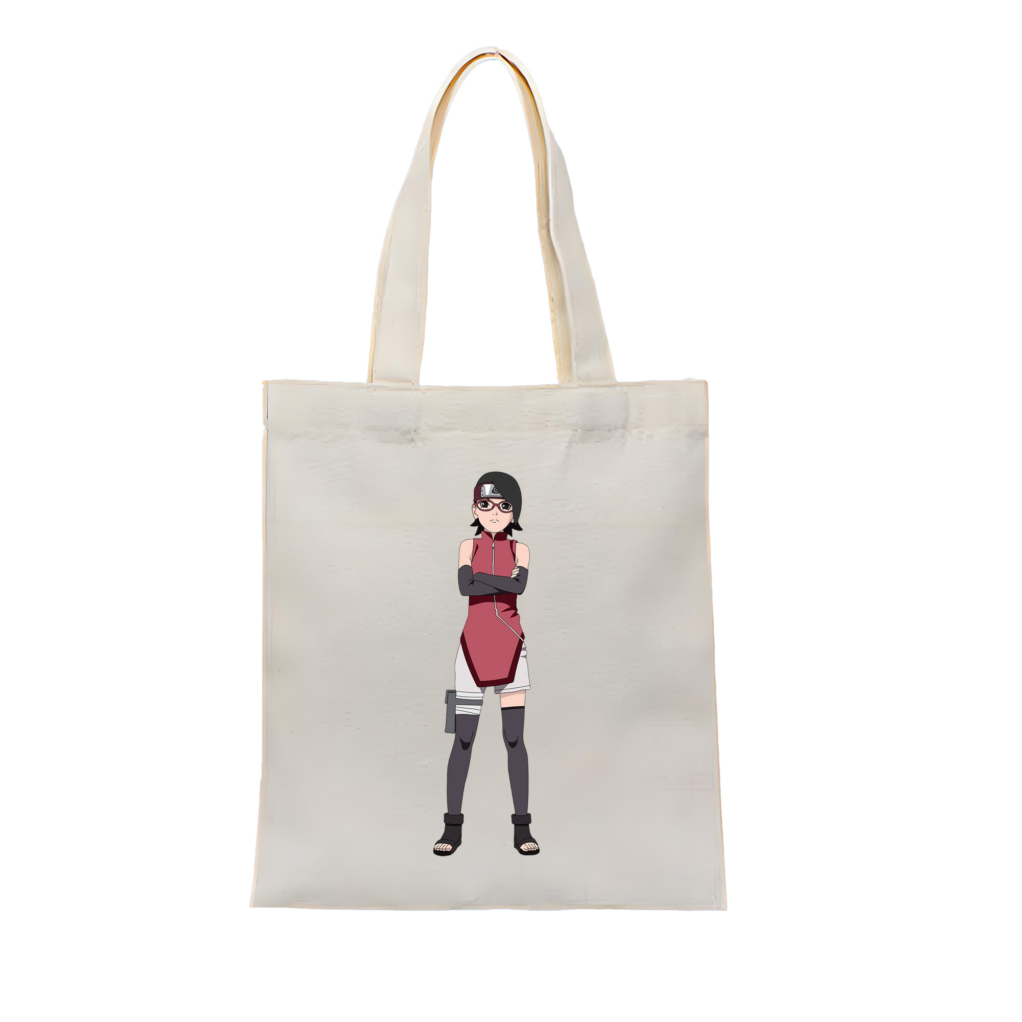 （画像用） NARUTO -ナルト- うちは サラダ Uchiha Sarada 縦型キャンバス生地手提げバッグ　トートバッグ