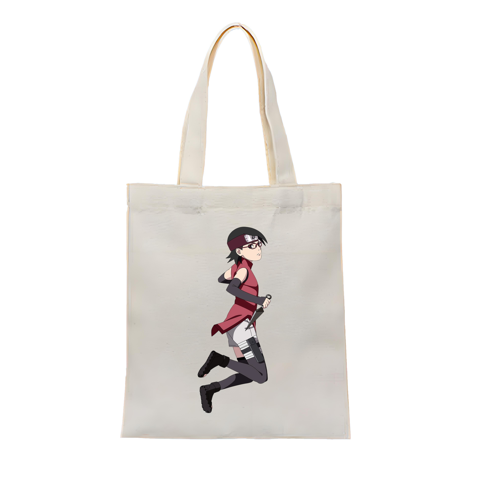 （画像用） NARUTO -ナルト- うちは サラダ Uchiha Sarada 縦型キャンバス生地手提げバッグ　トートバッグ