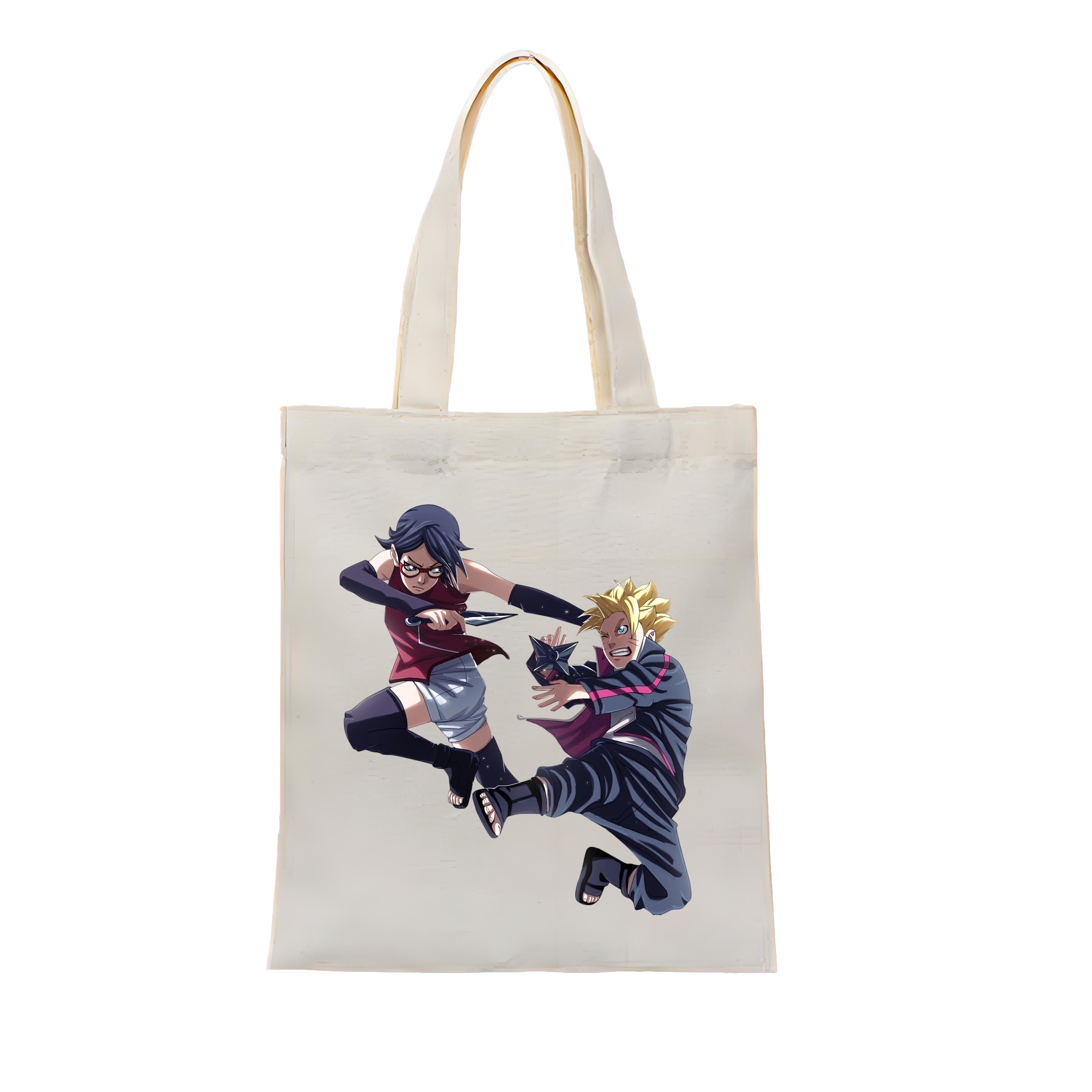 （画像用） NARUTO -ナルト- うちは サラダ Uchiha Sarada 縦型キャンバス生地手提げバッグ　トートバッグ