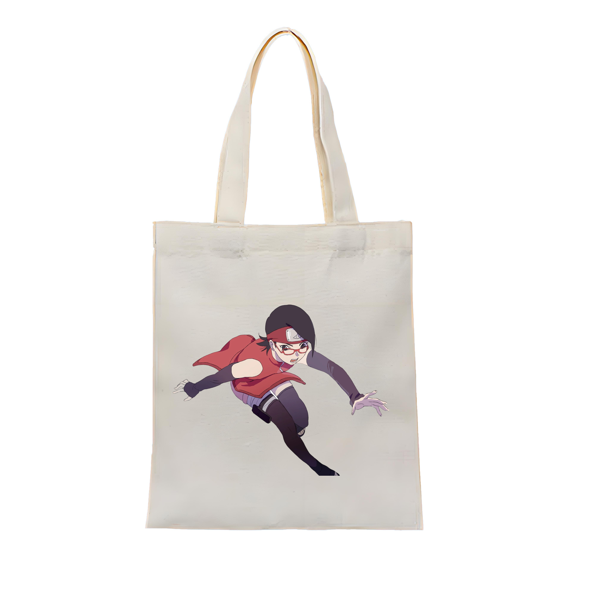 （画像用） NARUTO -ナルト- うちは サラダ Uchiha Sarada 縦型キャンバス生地手提げバッグ　トートバッグ